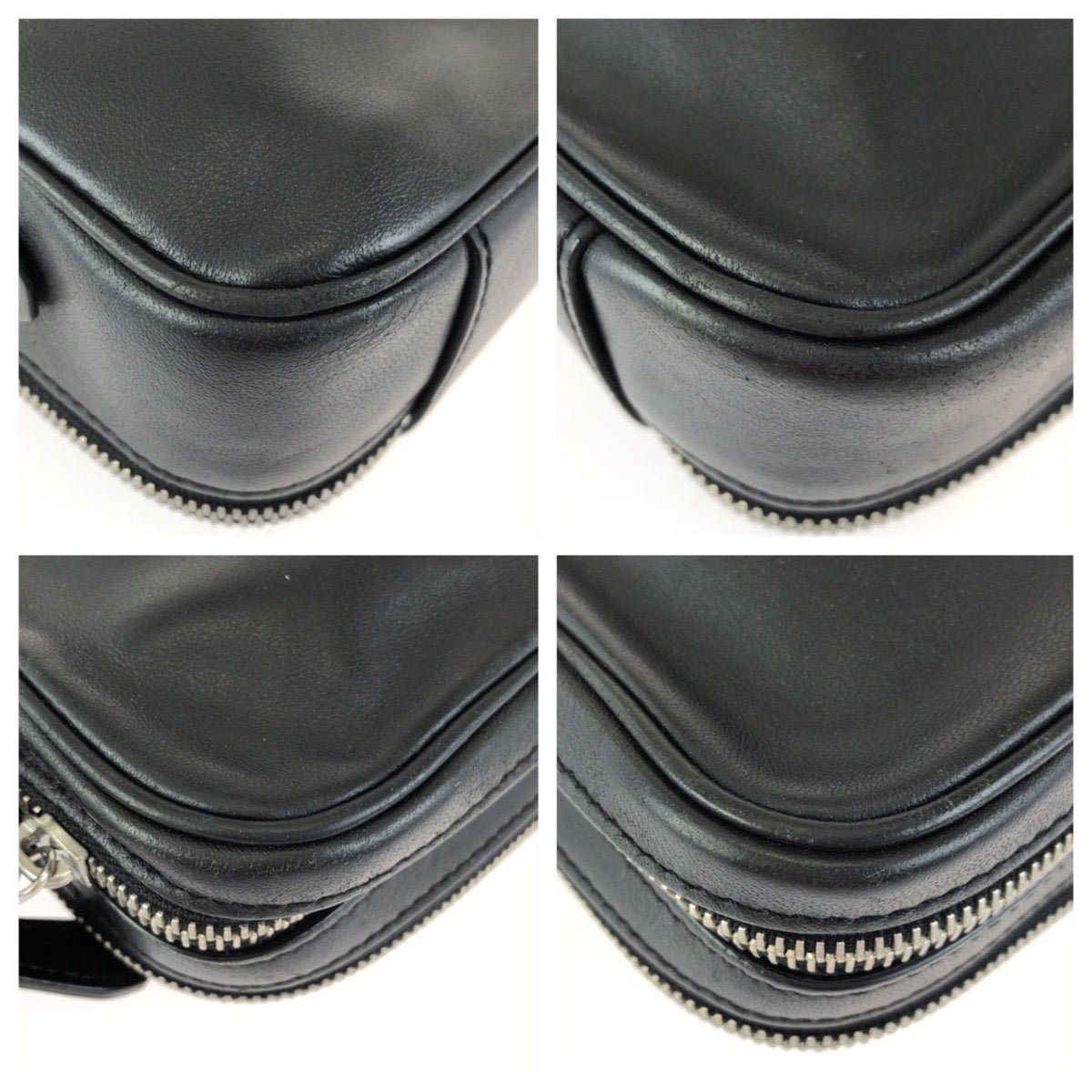 Dunhill Black Leather Clutch Bag (Pre-Owned)