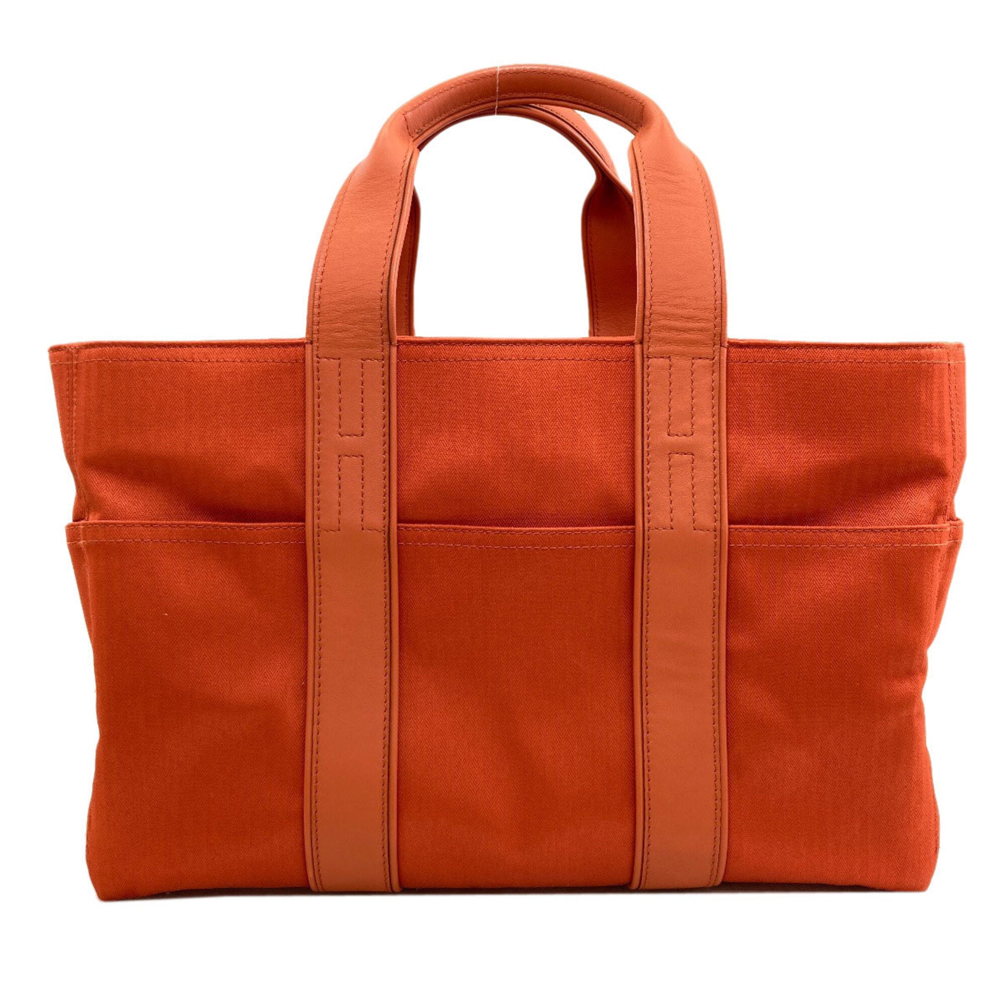 Hermes Orange Cotton Polyester Tote Bag (Pre-Owned)