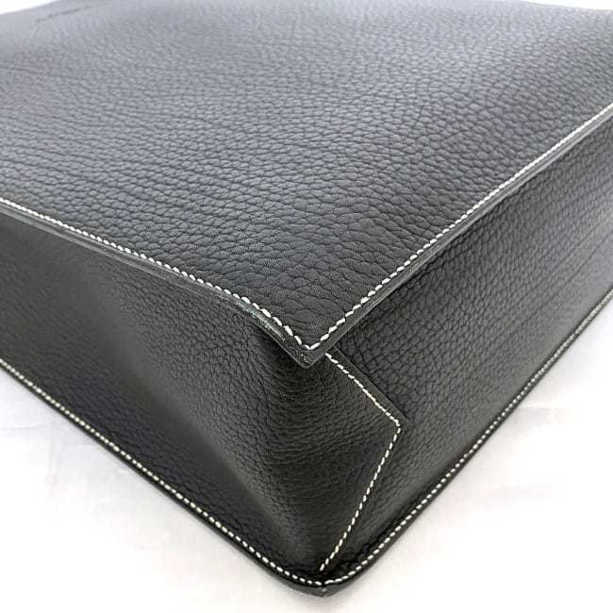 Hermes Black Leather Tote Bag (Pre-Owned)