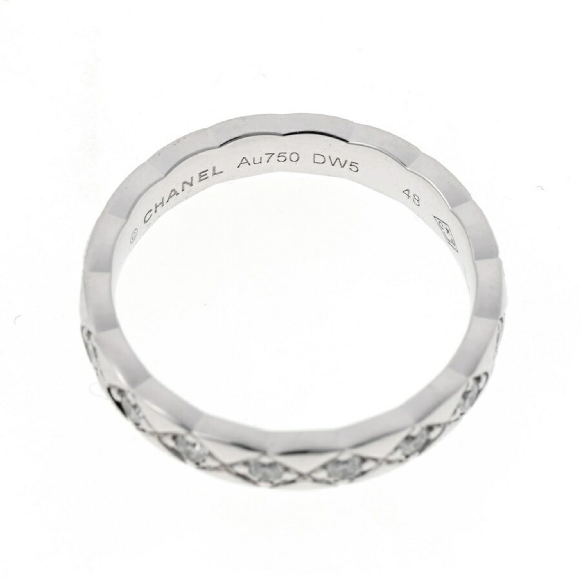 Chanel White Gold White Gold (18K) Band Ring (Pre-Owned)