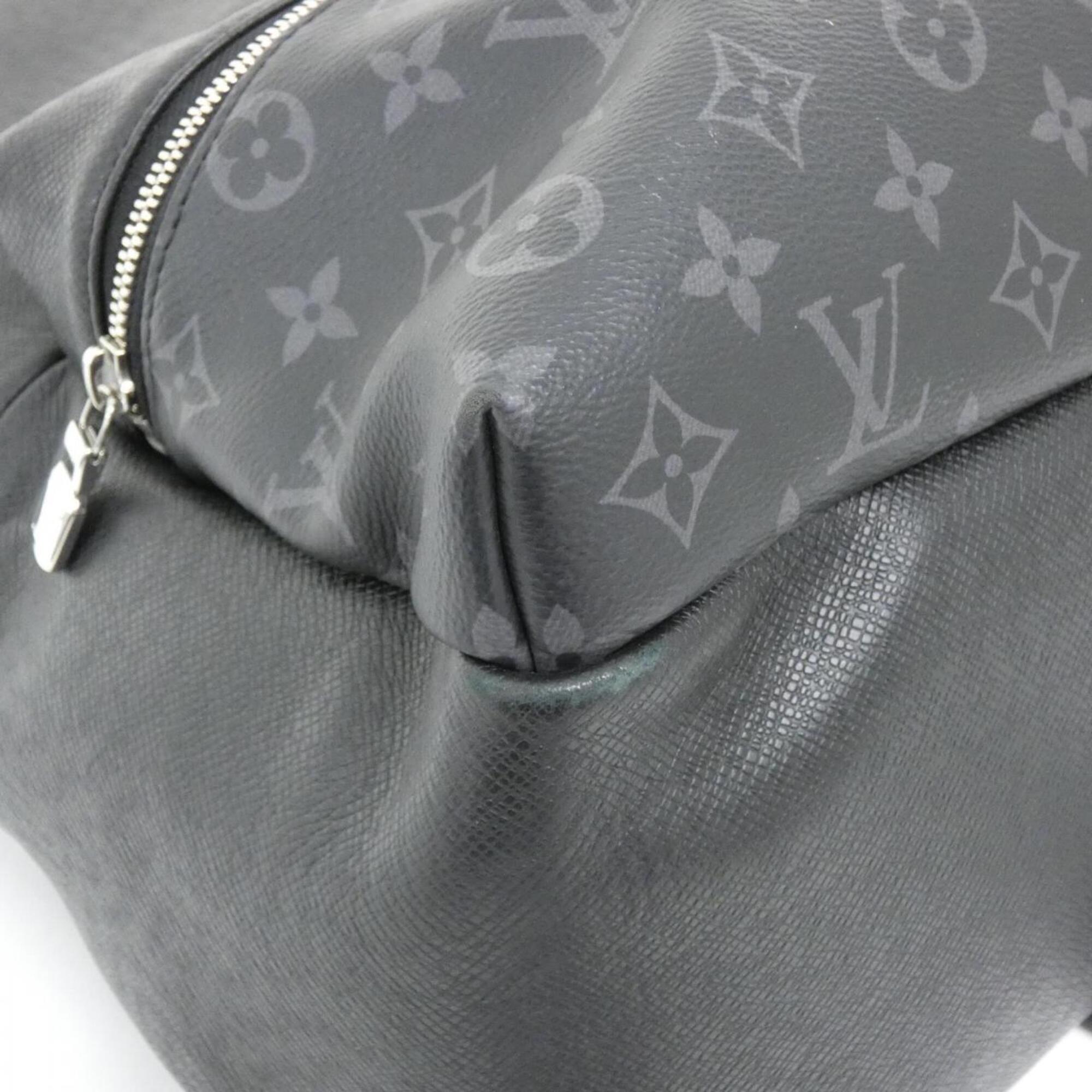 Louis Vuitton Black Coated Canvas Leather Backpack (Pre-Owned)