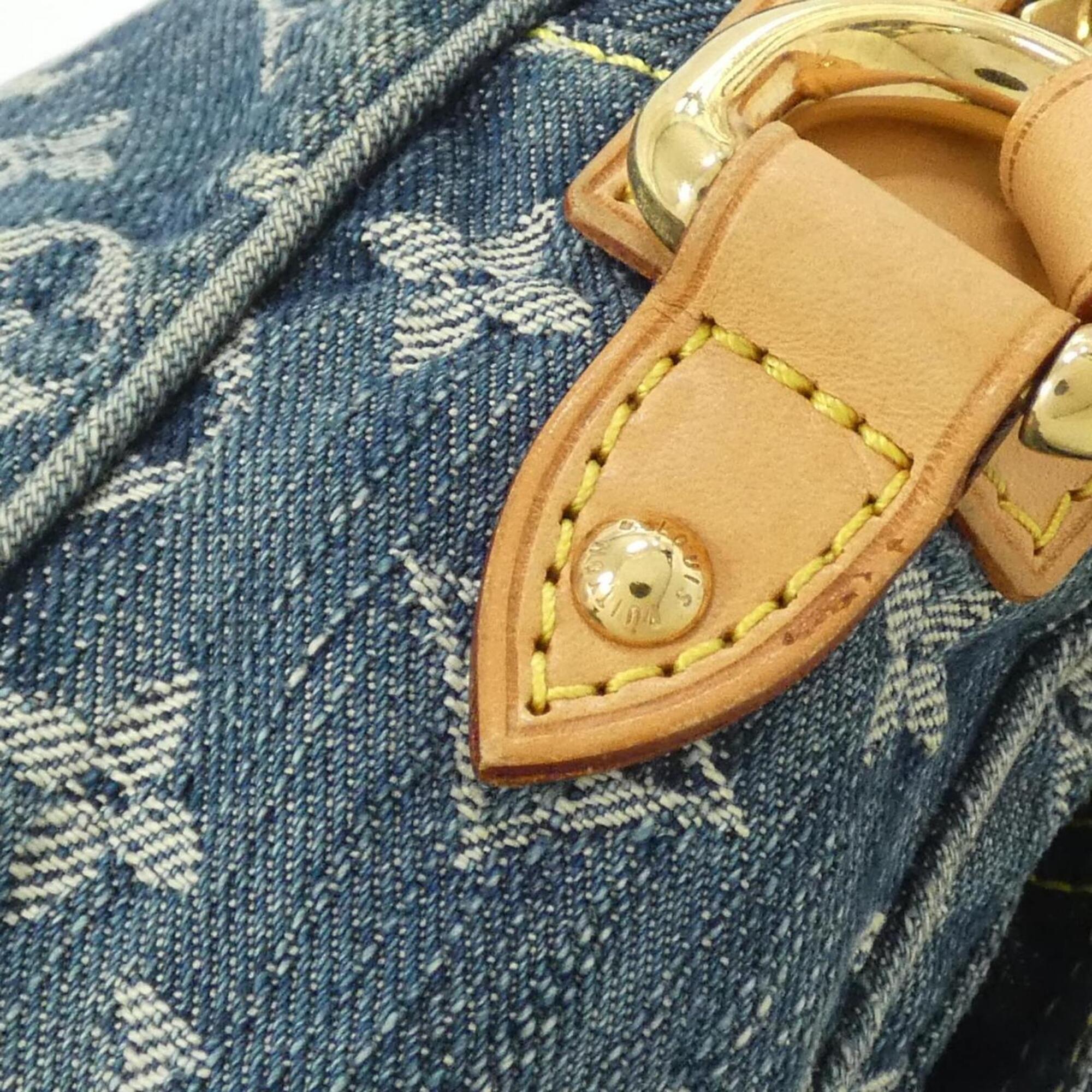 Louis Vuitton Blue Denim Canvas Shoulder Bag (Pre-Owned)