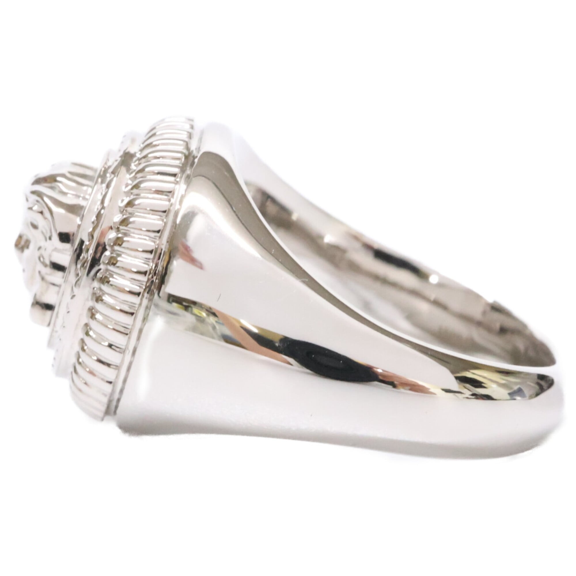 Versace Silver Metal Band Ring (Pre-Owned)