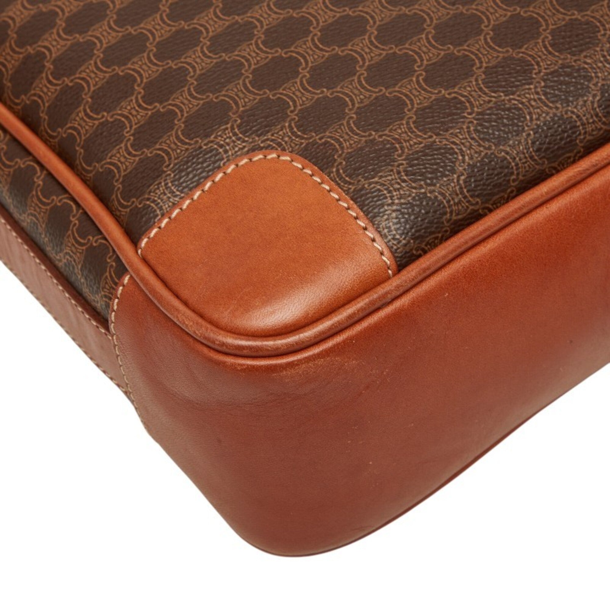Celine Brown Pvc Leather Handbag Shoulder Bag (Pre-Owned)