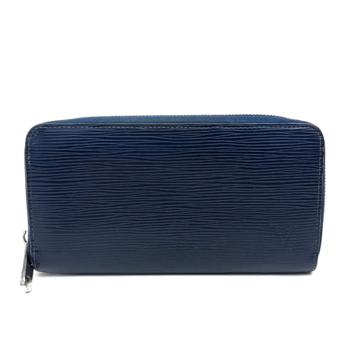 Louis Vuitton Blue Leather Long Wallet (Bi-Fold) (Pre-Owned)