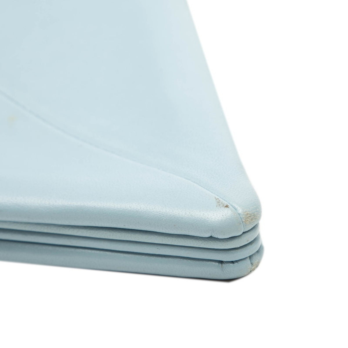 Bottega Veneta Light Blue Leather Clutch Bag (Pre-Owned)