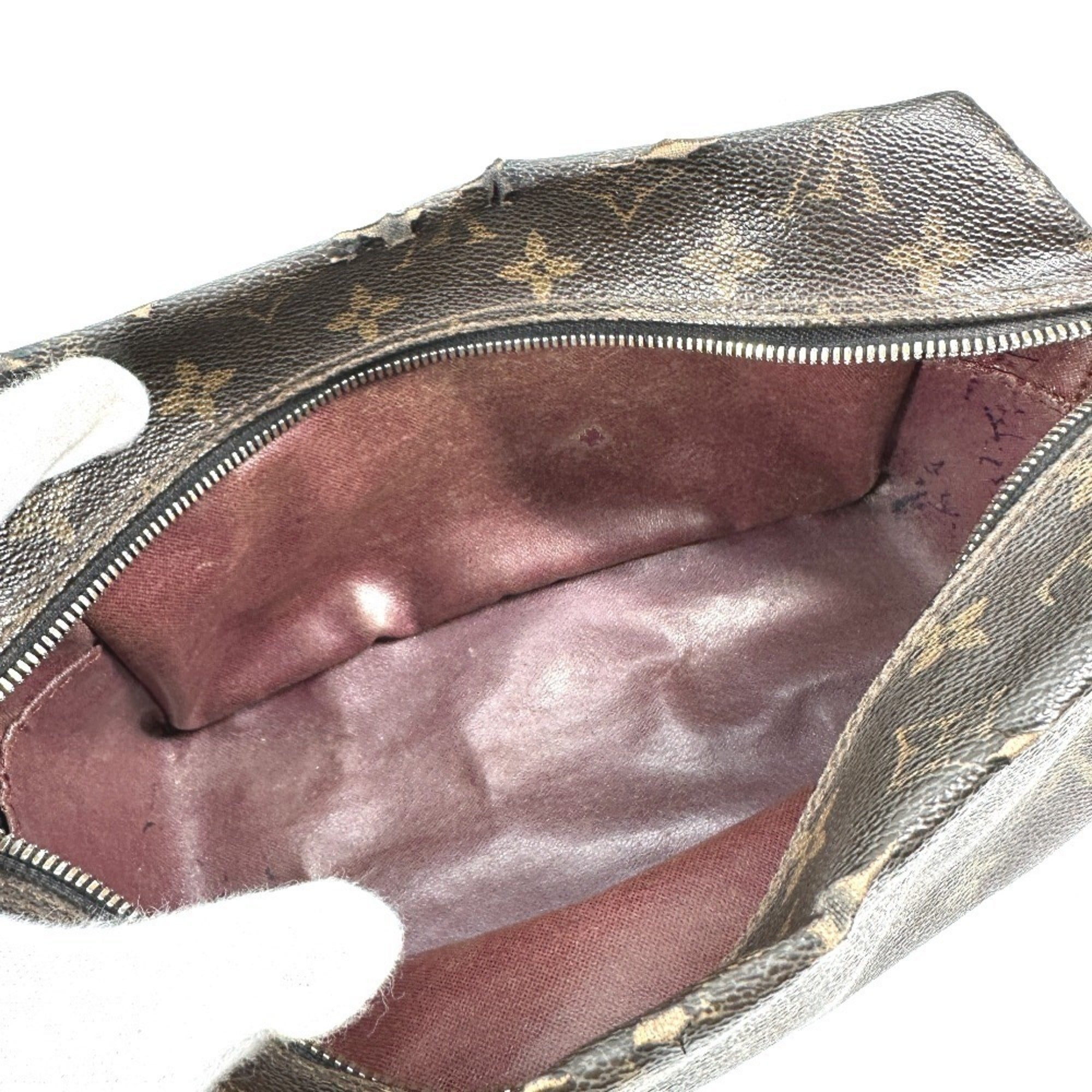 Louis Vuitton Black Brown Monogram Canvas Clutch Bag Pouch (Pre-Owned)