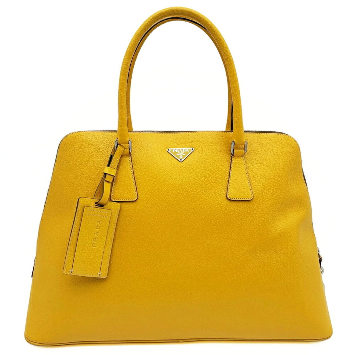 Prada Yellow Leather Tote Bag (Pre-Owned)