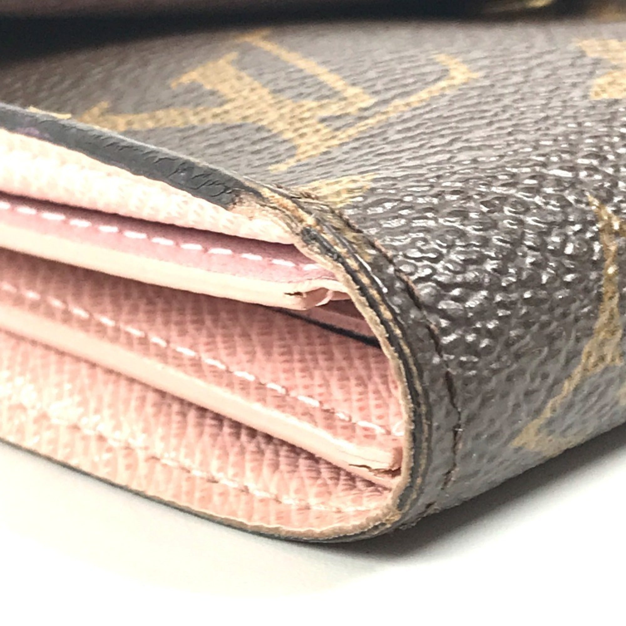 Louis Vuitton Brown Monogram Pink Monogram Wallet (Bi-Fold) (Pre-Owned)