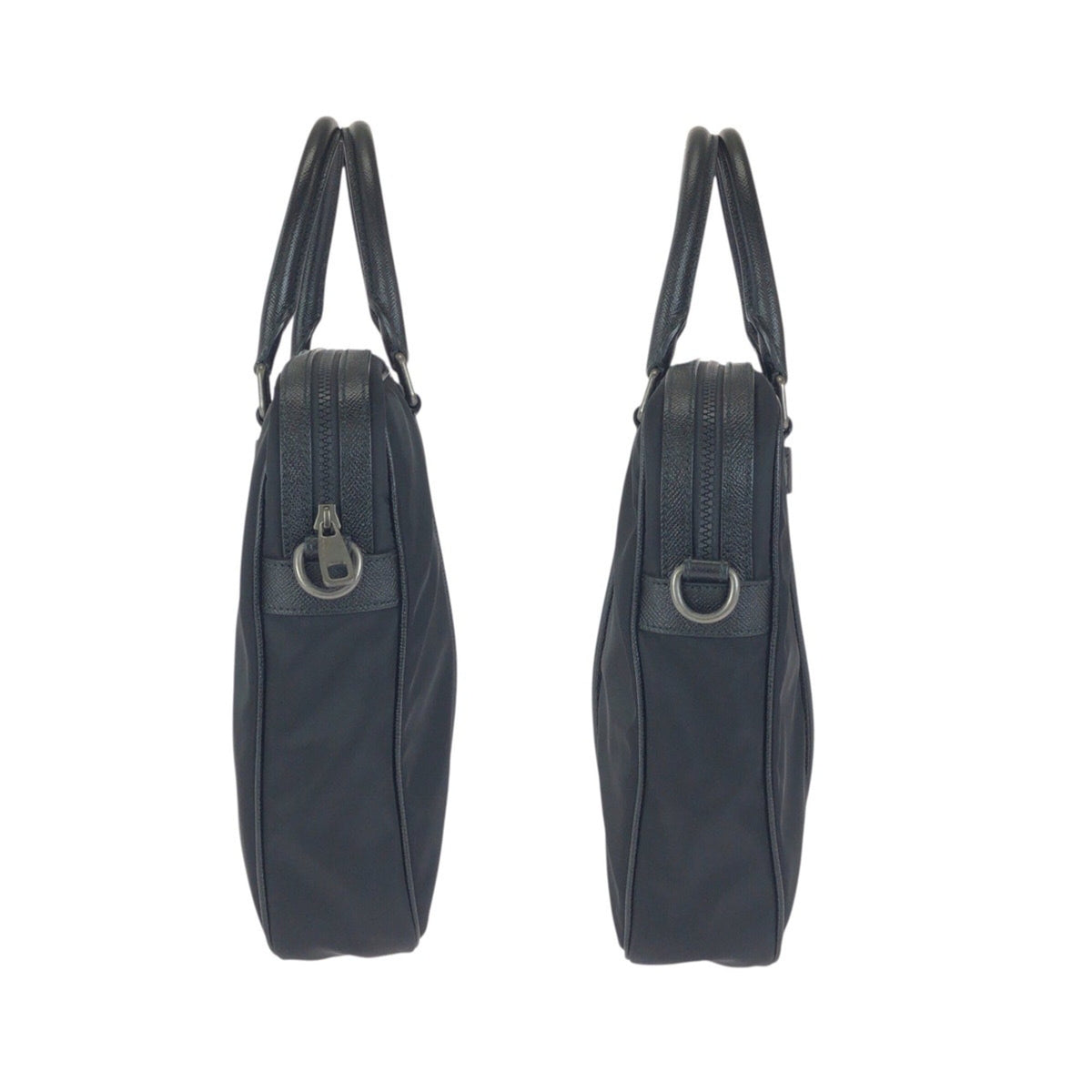 Dolce & Gabbana Black Nylon Leather Briefcase Shoulder Bag (Pre-Owned)