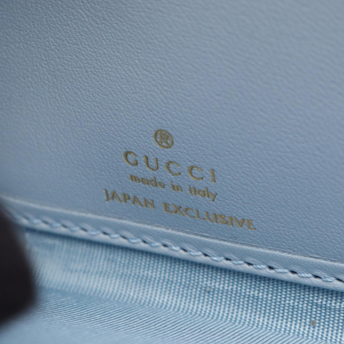 Gucci Blue Multi-Color Leather Long Wallet (Bi-Fold) (Pre-Owned)