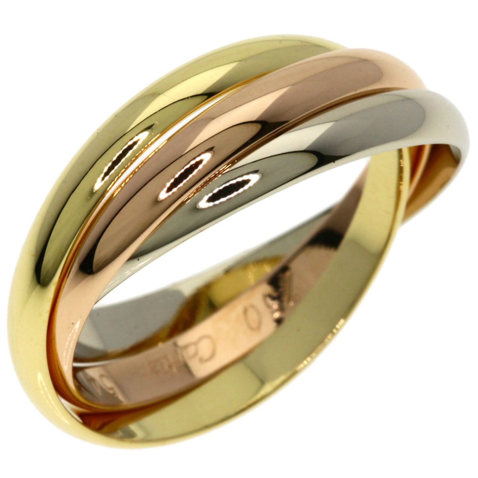 Cartier Trinity Yellow Gold (18K) Pink Gold (18K) White Gold (18K) Band Ring (Pre-Owned)