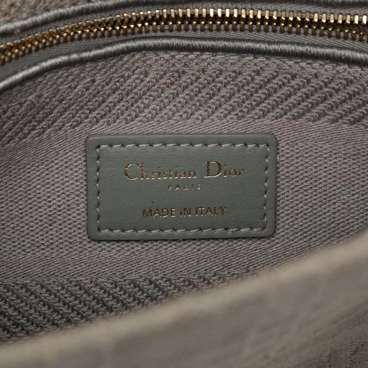 Christian Dior Gray Canvas Handbag Shoulder Bag (Pre-Owned)