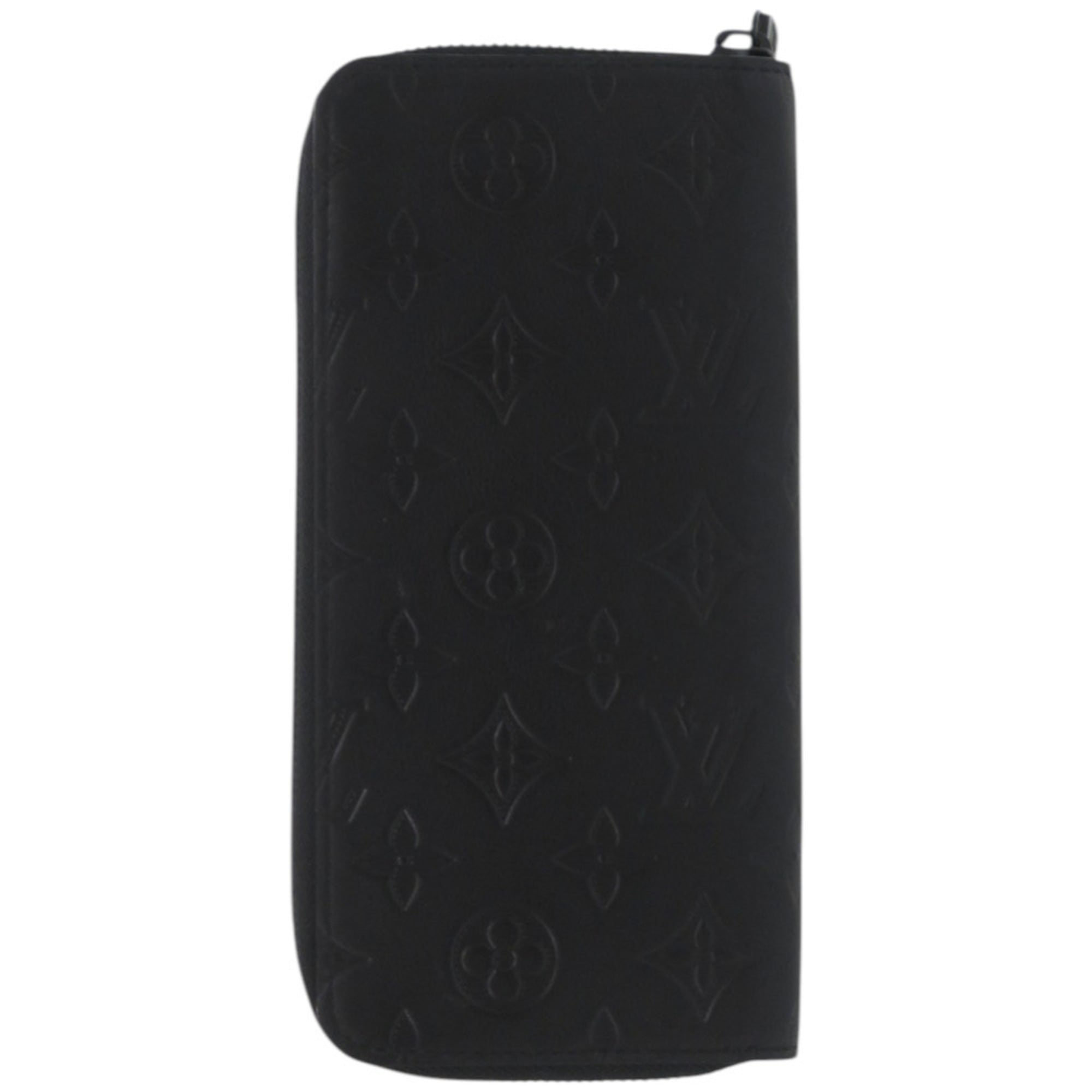 Louis Vuitton Black Leather Long Wallet (Bi-Fold) (Pre-Owned)