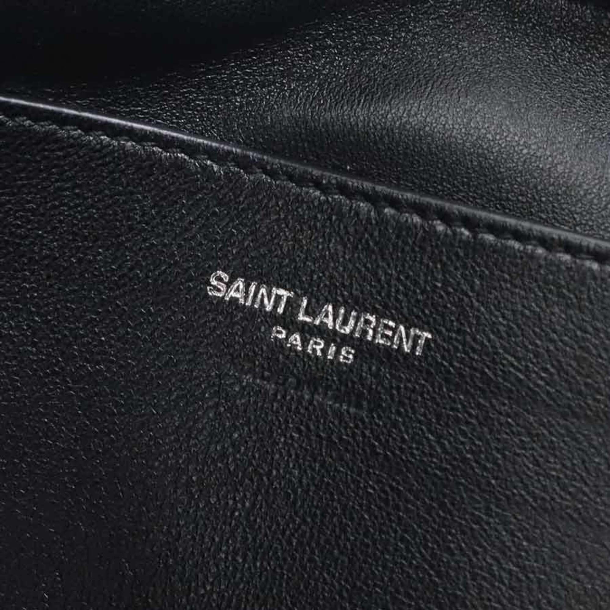 Saint Laurent Black Leather Clutch Bag (Pre-Owned)