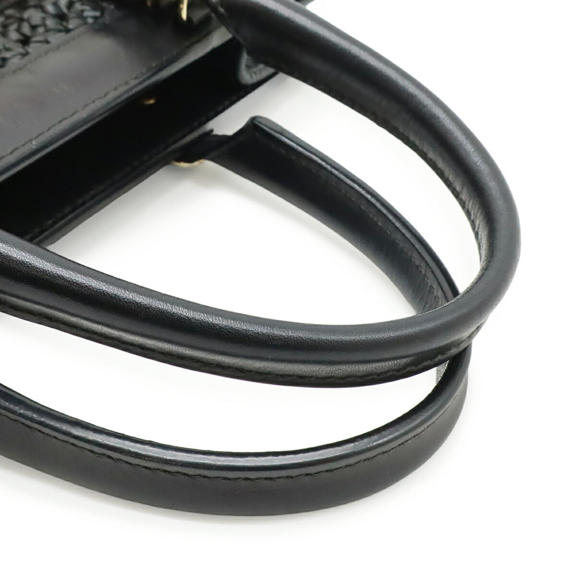 Balenciaga Black Leather Handbag Shoulder Bag (Pre-Owned)