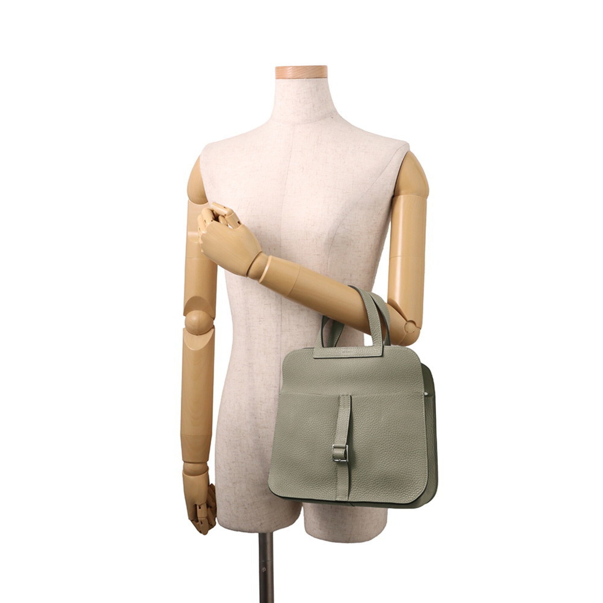 Hermes Alezan Beige Taurillon Clemence Leather Handbag (Pre-Owned)