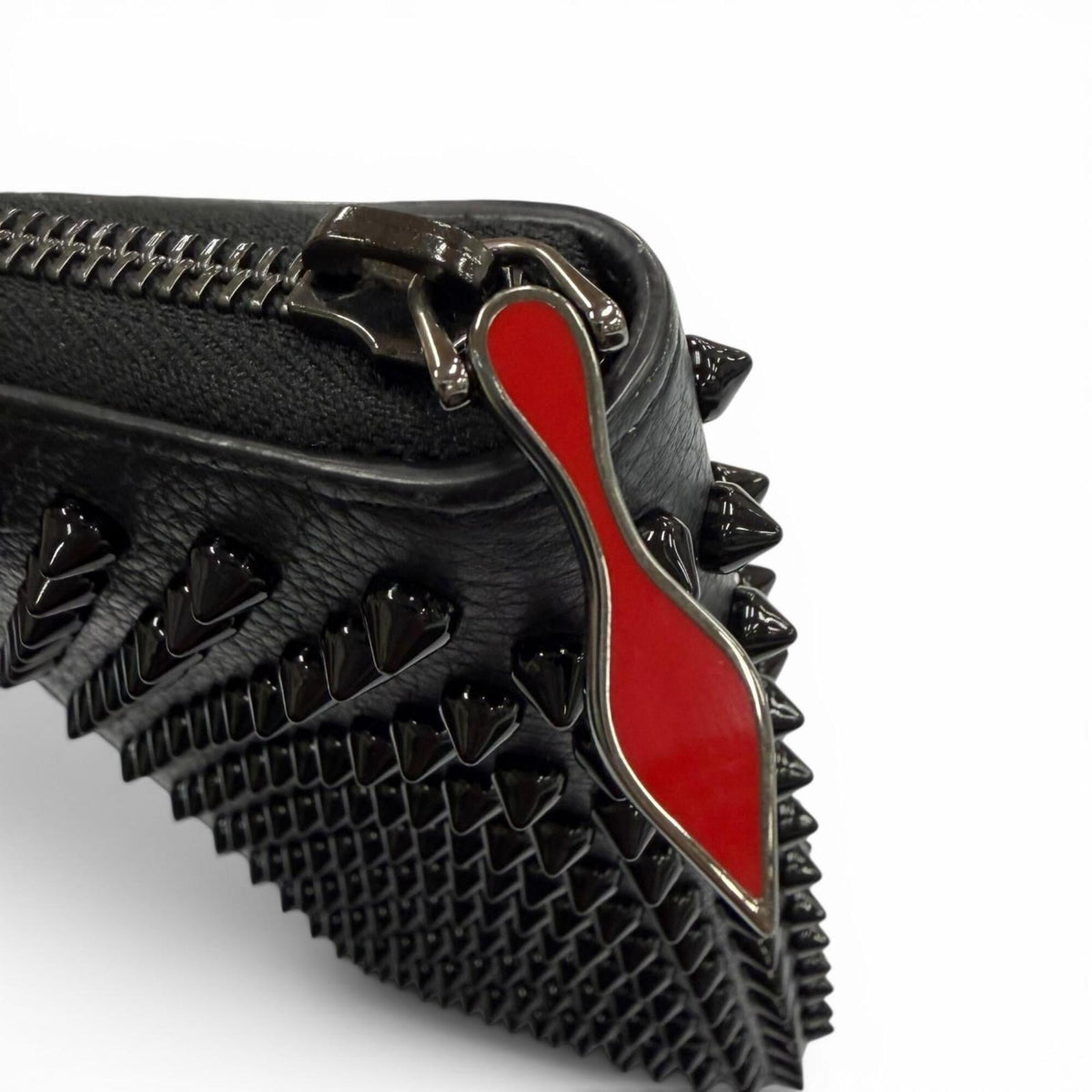 Christian Louboutin Black Leather Long Wallet (Bi-Fold) (Pre-Owned)
