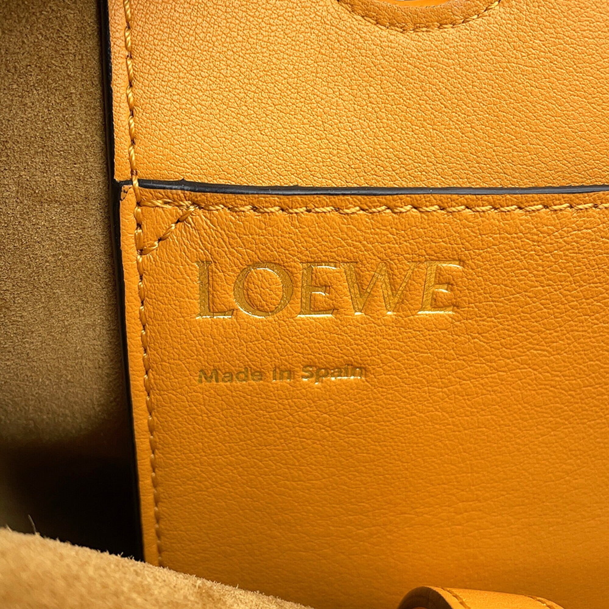 Loewe Yellow Leather Handbag Shoulder Bag Tote Bag (Pre-Owned)