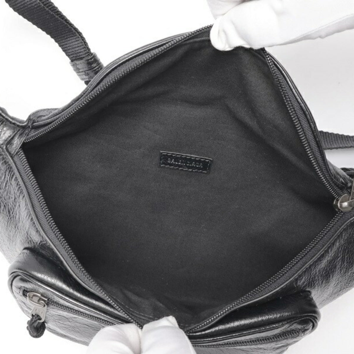 Balenciaga Black Leather Sling Bag (Pre-Owned)