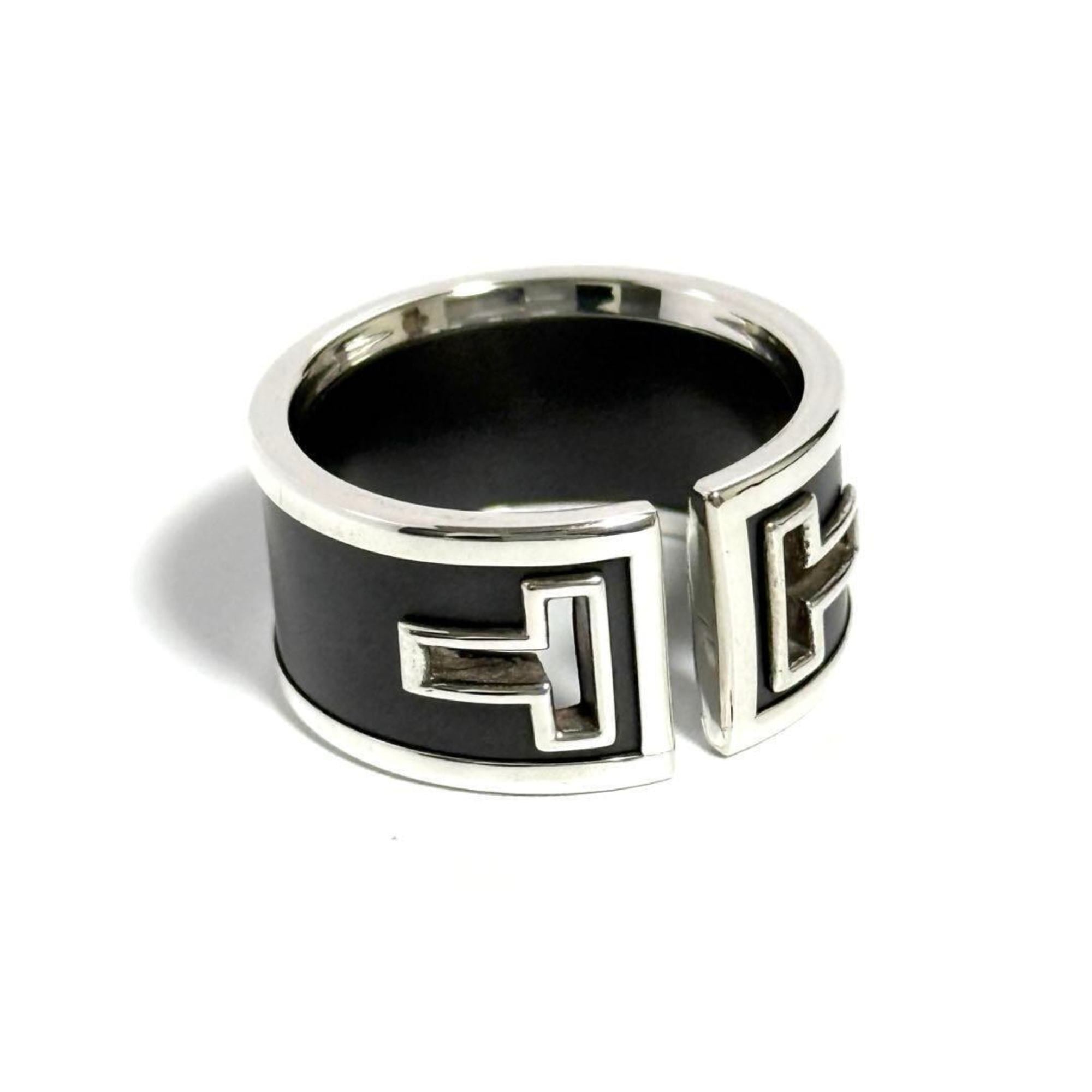 Tiffany Black Silver 925 Band Ring (Pre-Owned)