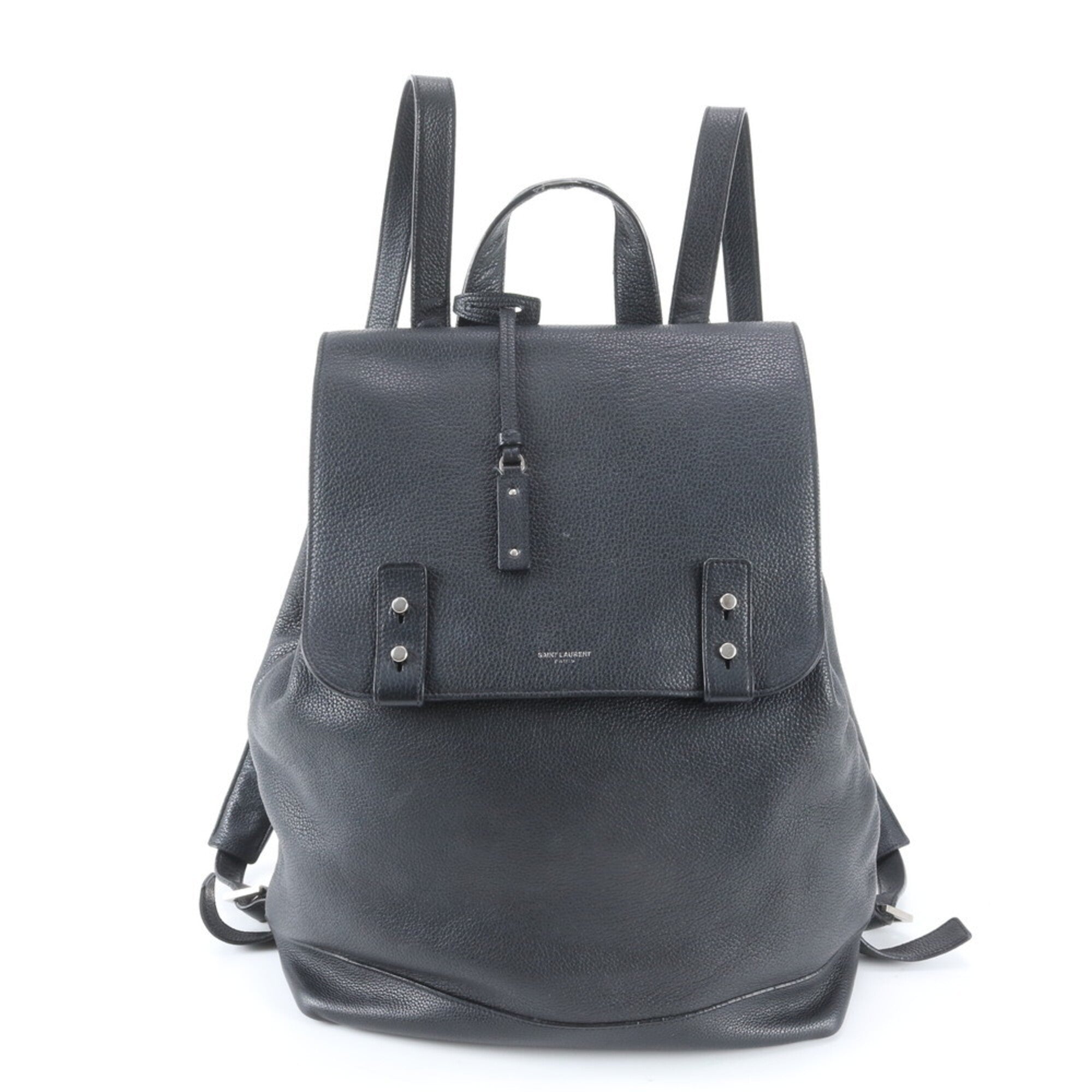 Saint Laurent Black Leather Backpack (Pre-Owned)