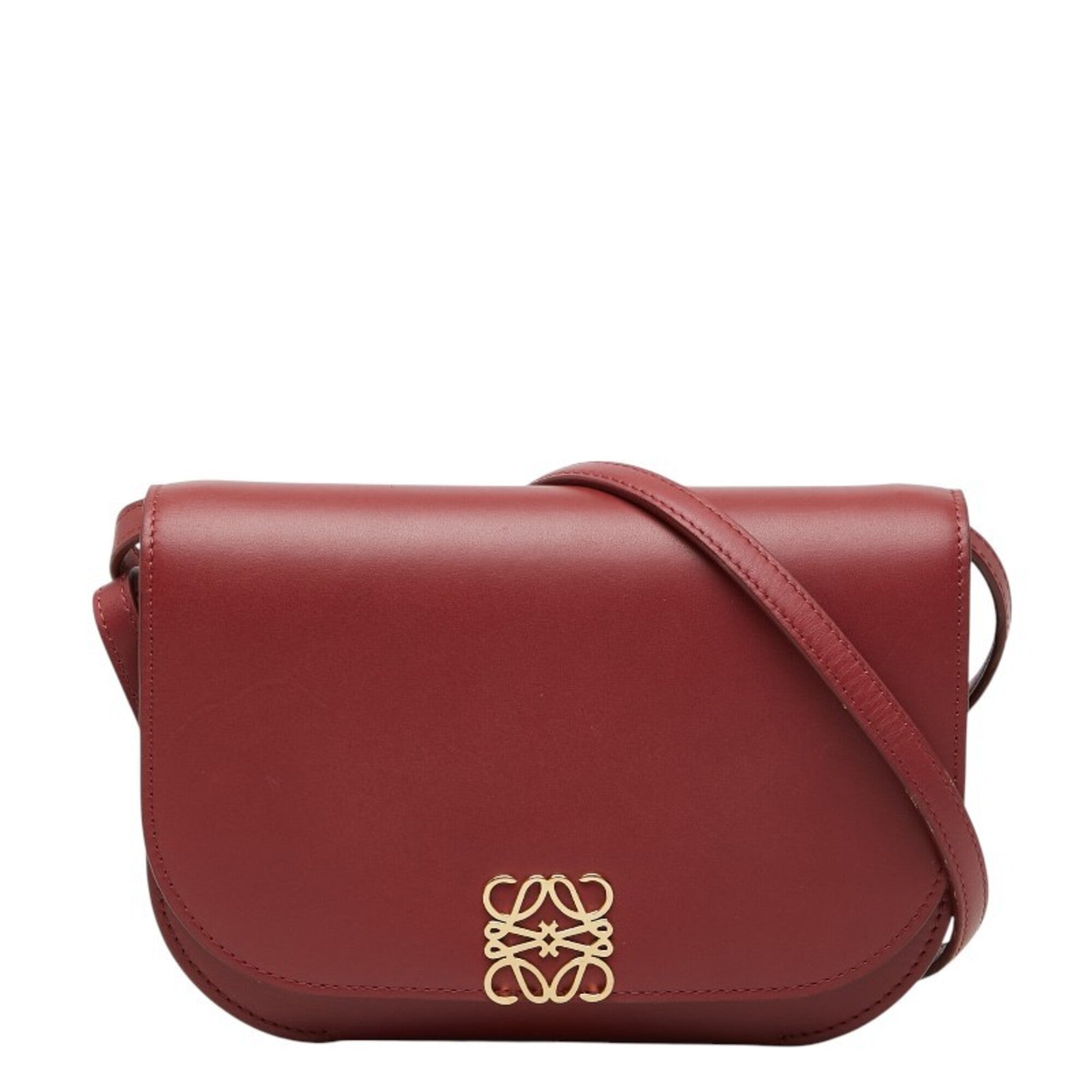 Loewe Bordeaux Leather Shoulder Bag (Pre-Owned)