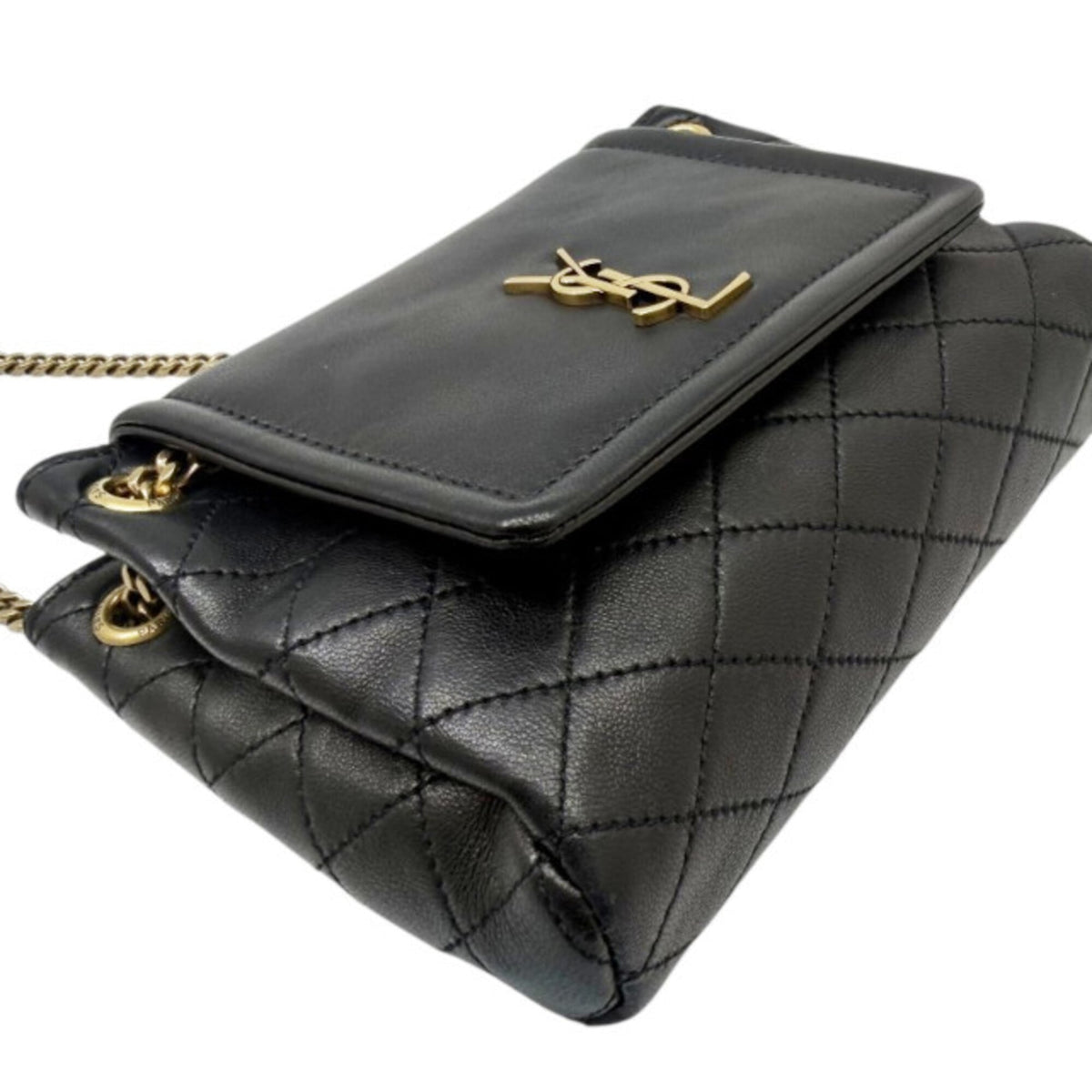 Saint Laurent Black Leather Shoulder Bag (Pre-Owned)