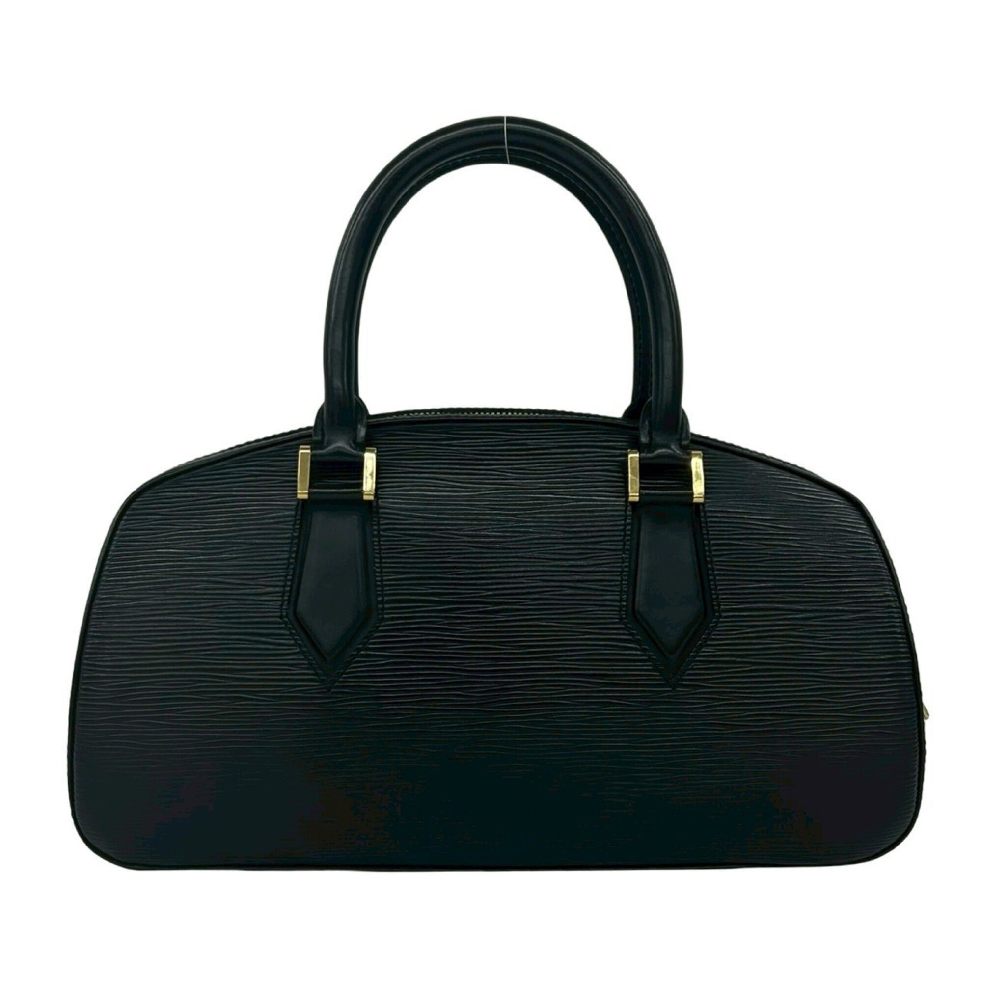 Louis Vuitton Black Leather Boston Bag Handbag (Pre-Owned)