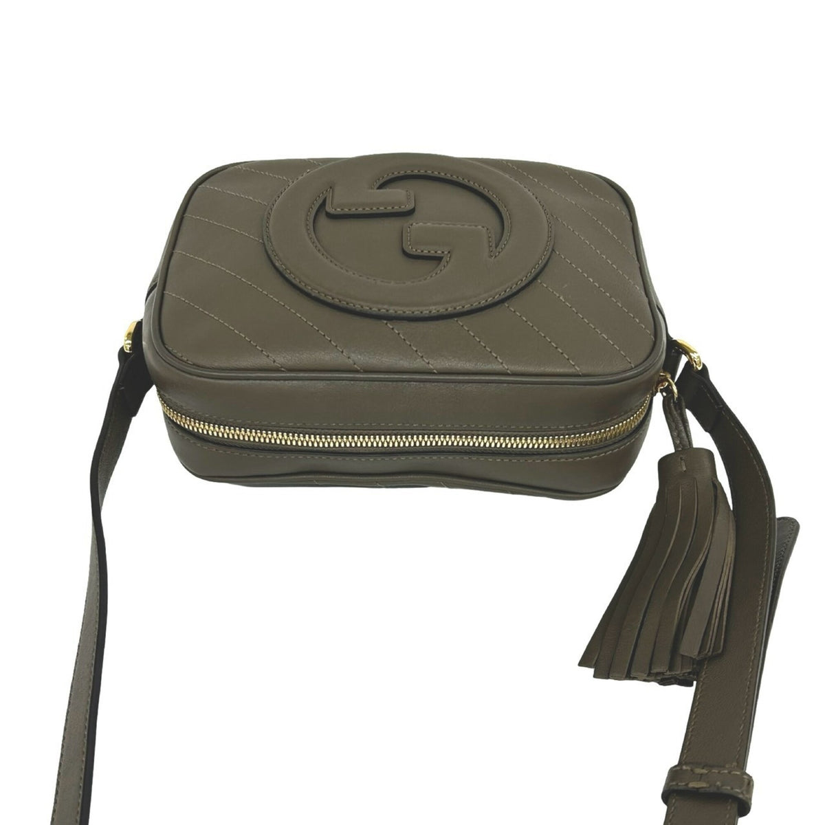 Gucci Brown Leather Pochette Shoulder Bag (Pre-Owned)