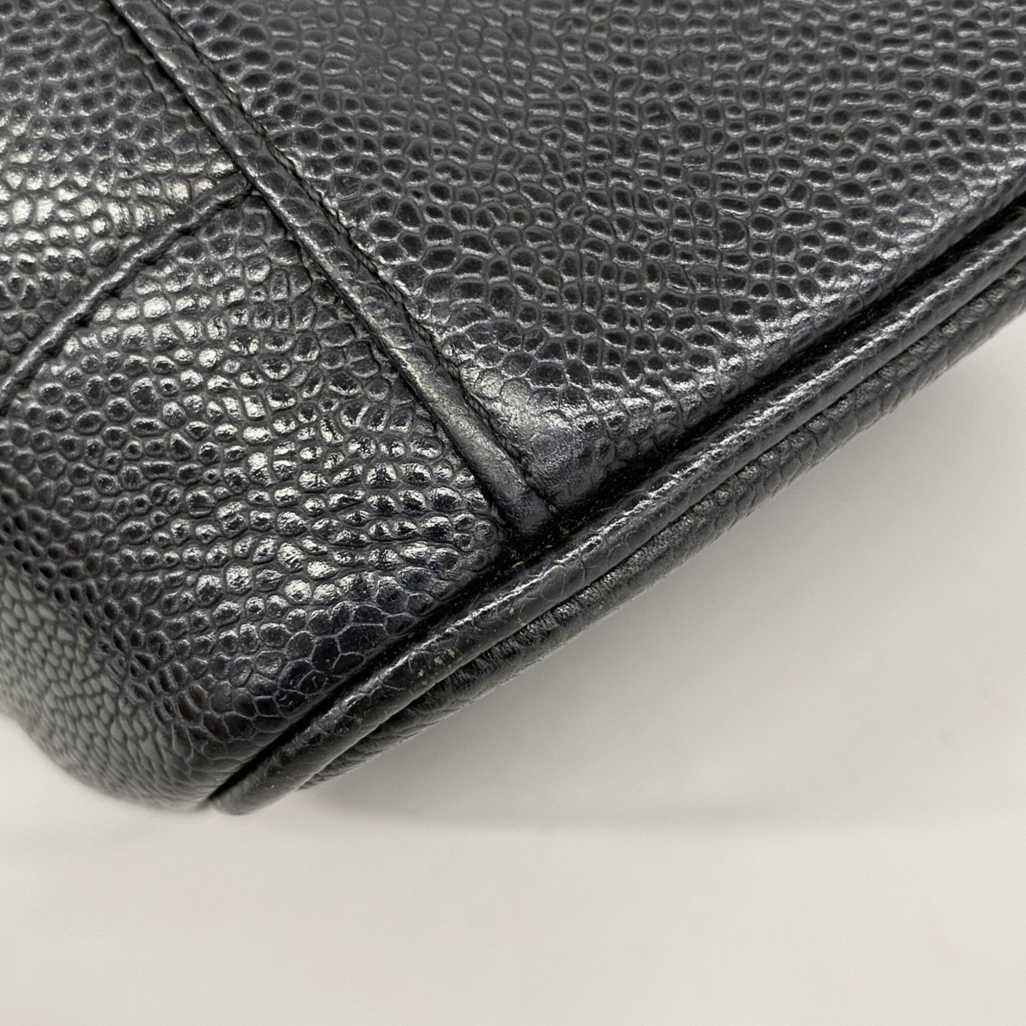 Chanel Black Grained Calfskin Vanity Bag (Pre-Owned)