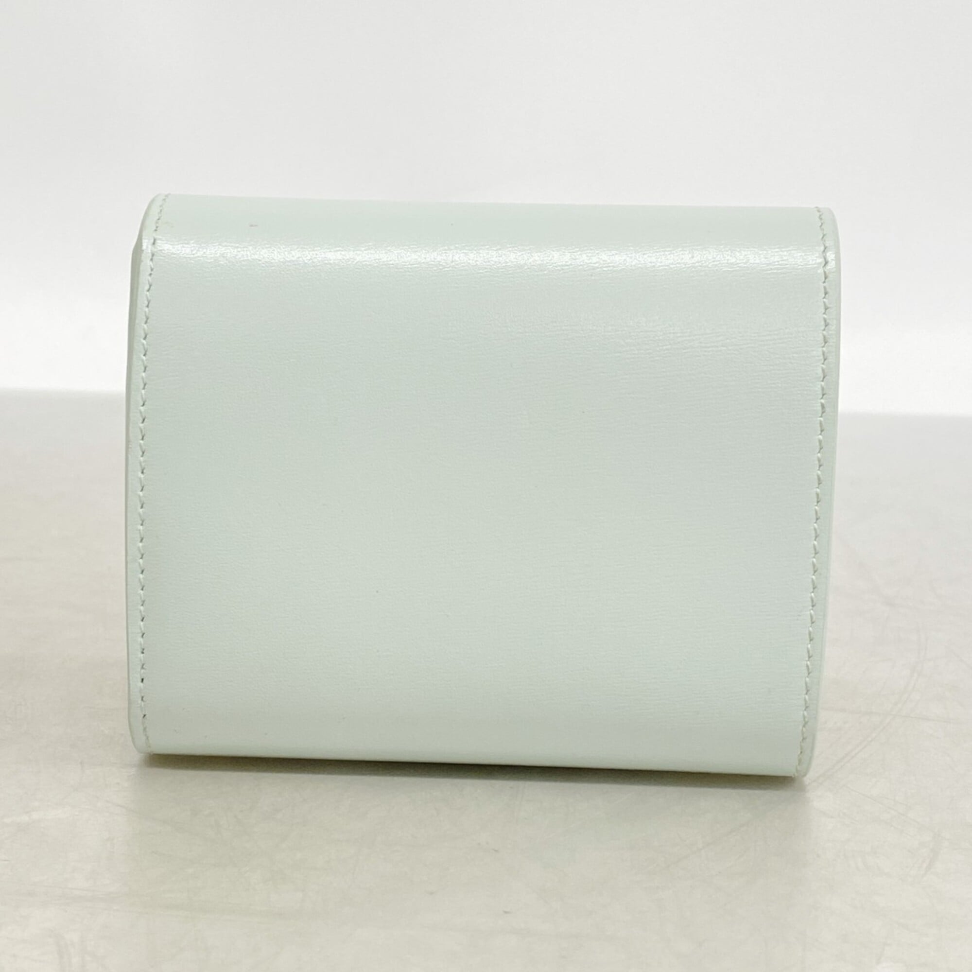 Celine Light Blue Leather Wallet (Tri-Fold) (Pre-Owned)