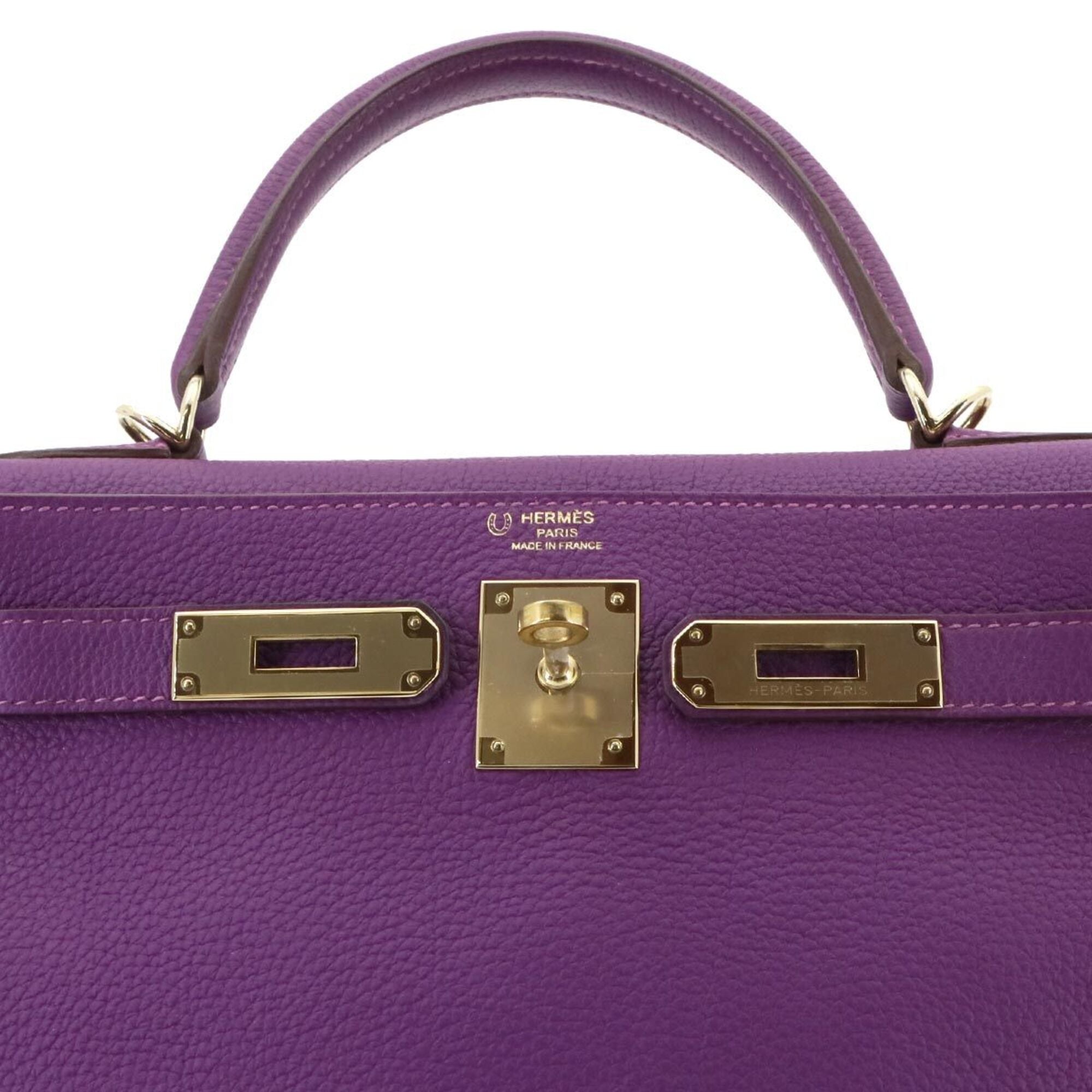 Hermes Anemone Etain Togo Leather Handbag (Pre-Owned)
