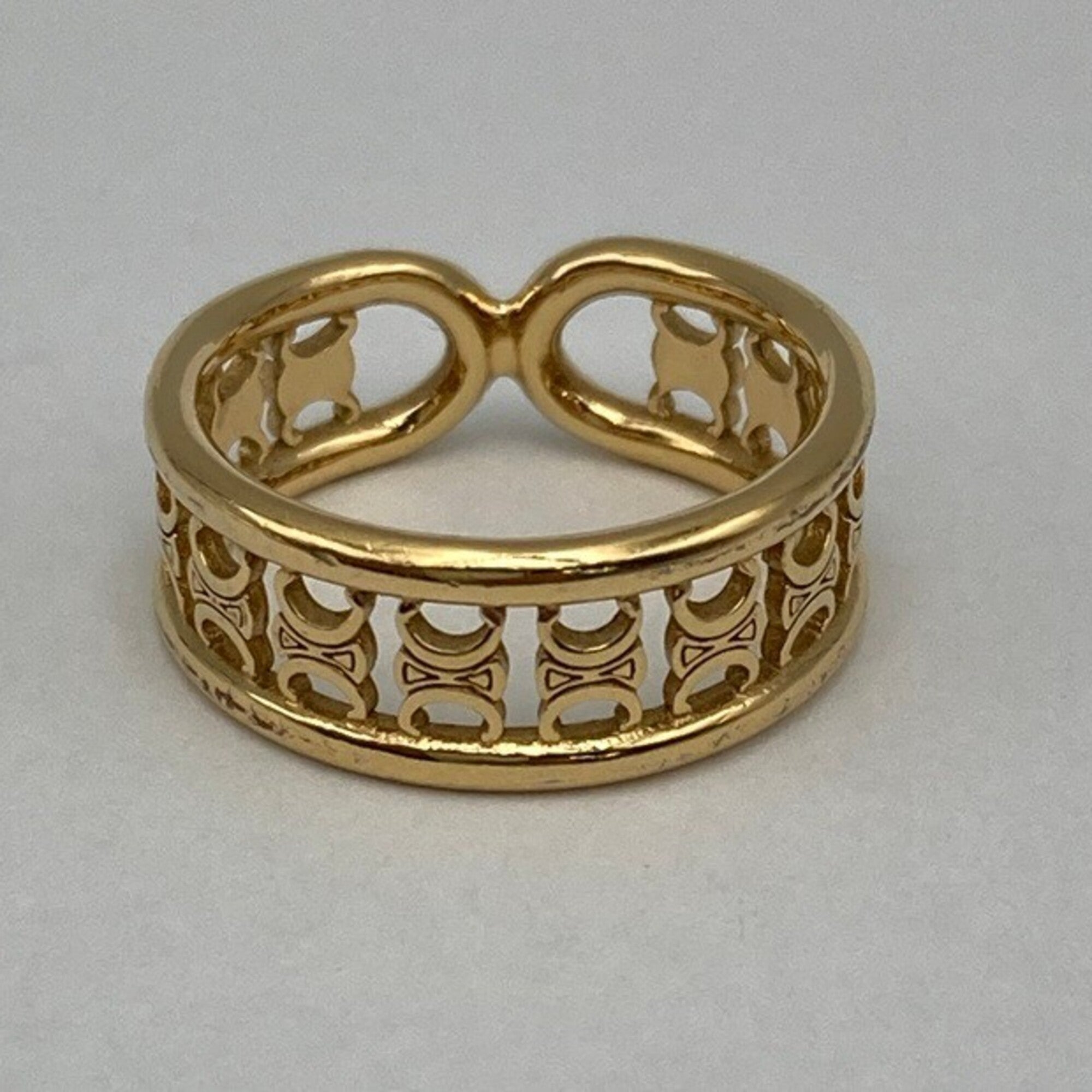 Celine Gold Metal Band Ring (Pre-Owned)