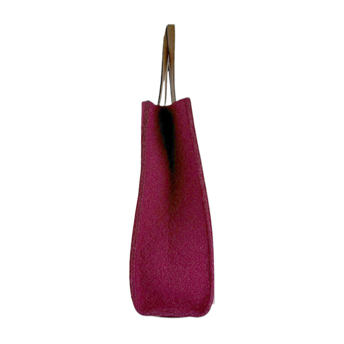Gucci Bordeaux Brown Felt Leather Handbag (Pre-Owned)