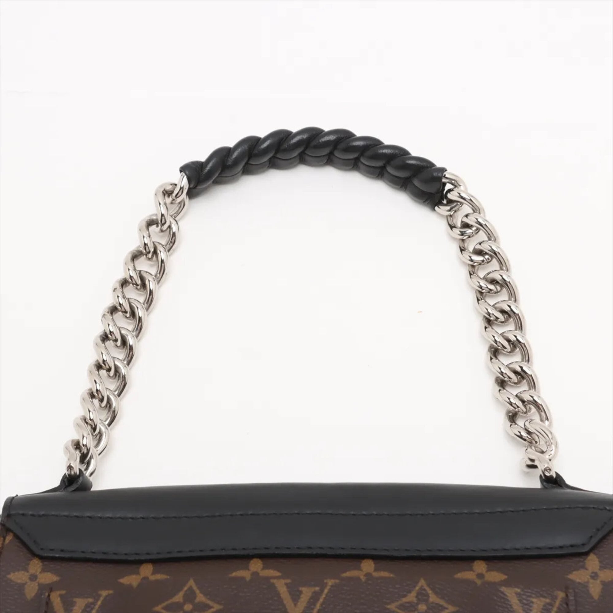 Louis Vuitton Brown Leather Coated Canvas Pochette Shoulder Bag (Pre-Owned)