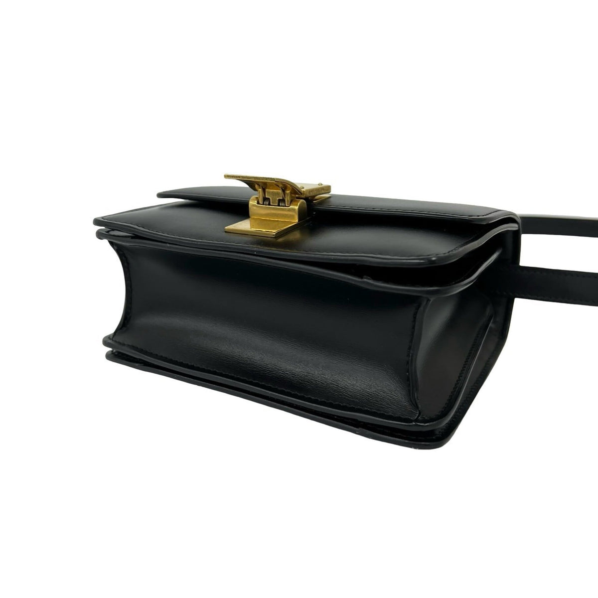Celine Black Leather Crossbody Bag Pochette Shoulder Bag (Pre-Owned)