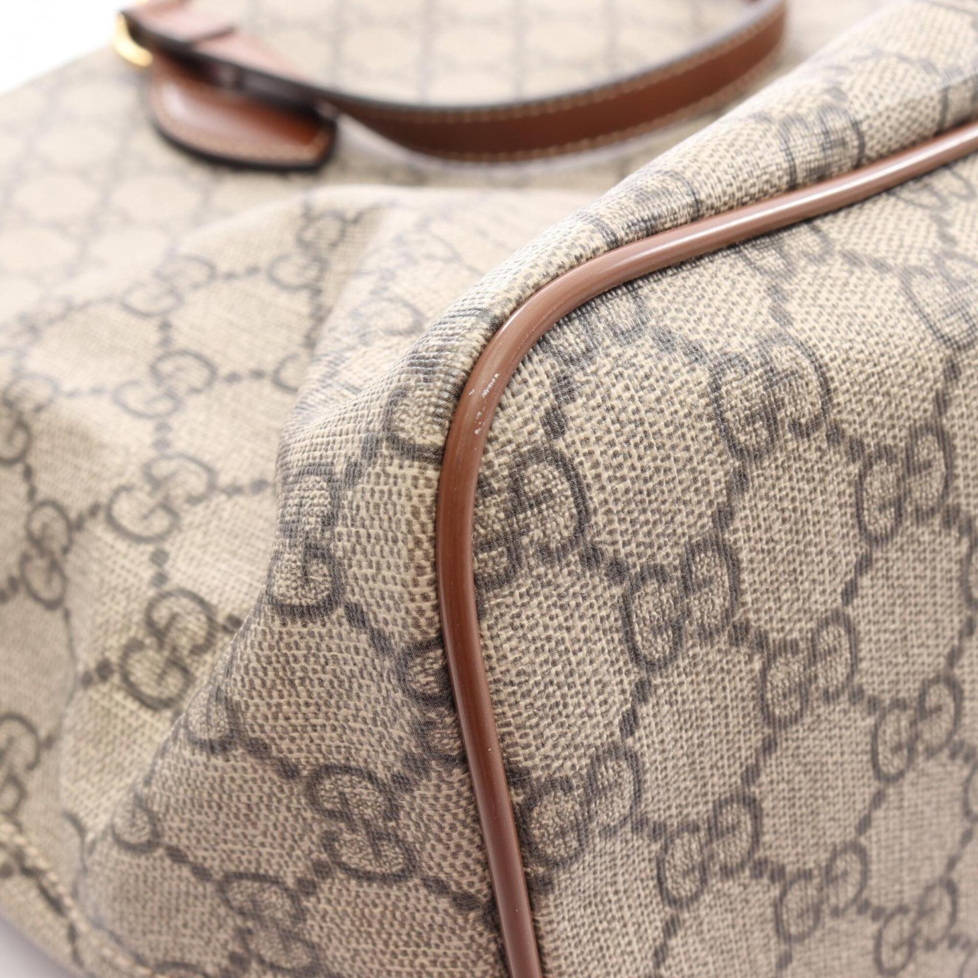 Gucci Beige Brown Pvc Leather Handbag Tote Bag (Pre-Owned)