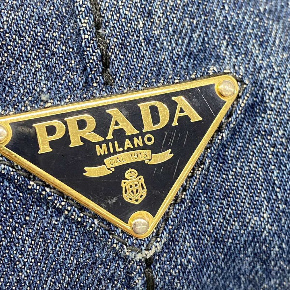 Prada Blue Denim Tote Bag (Pre-Owned)