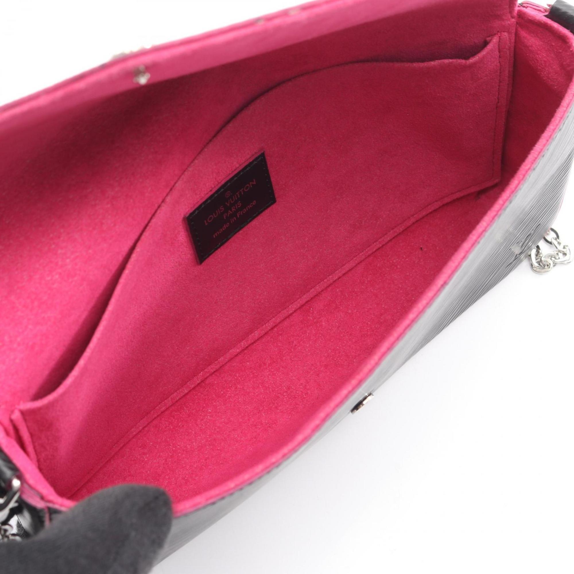 Louis Vuitton Black Hot Pink Noir Pink Leather Shoulder Bag (Pre-Owned)