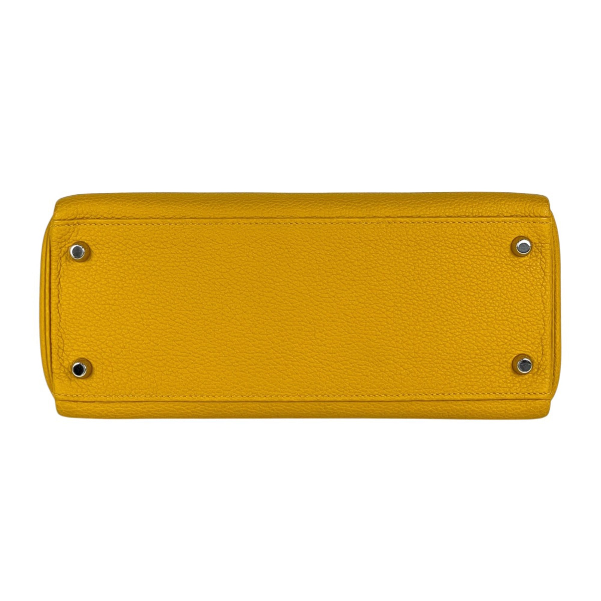 Hermes Kelly Jaune Togo Leather Handbag Shoulder Bag (Pre-Owned)