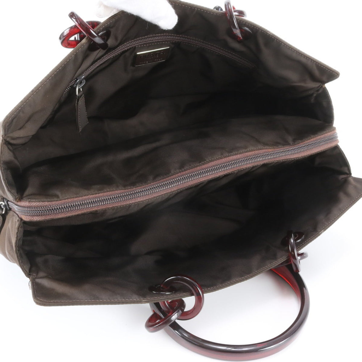 Prada Brown Handbag Shoulder Bag Tote Bag (Pre-Owned)