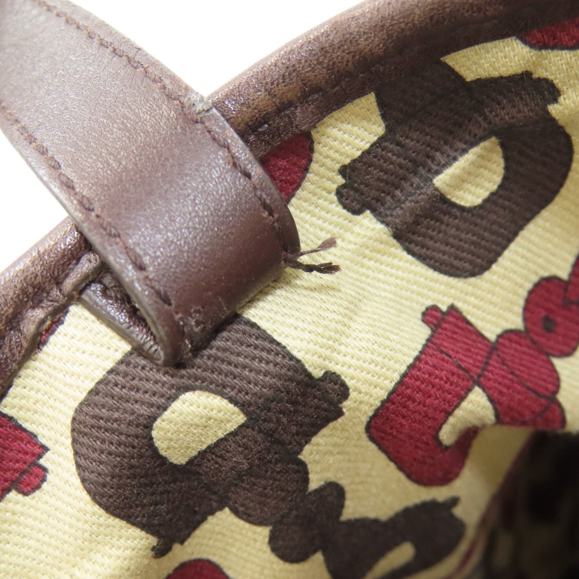 Gucci Dark Brown Leather Tote Bag (Pre-Owned)