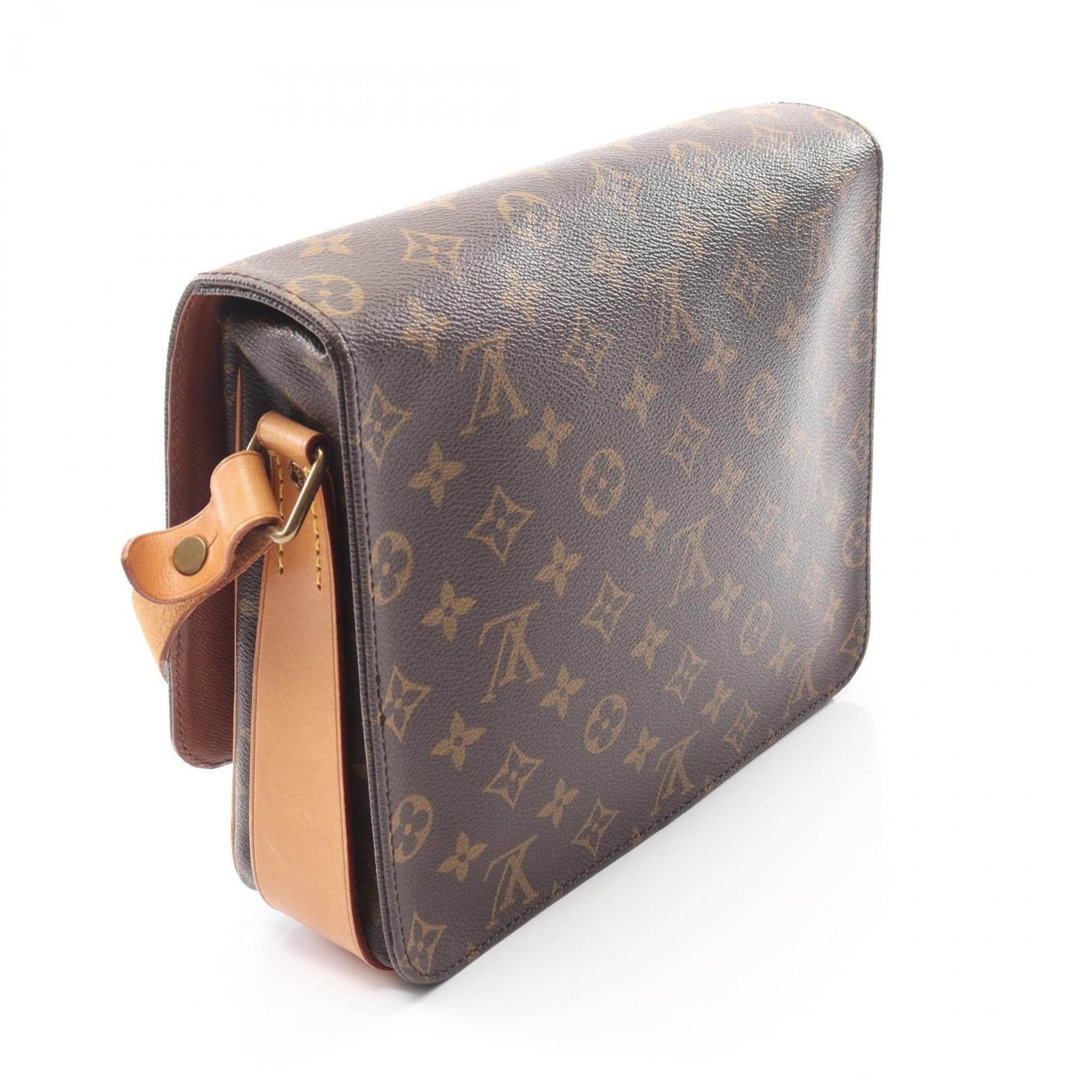 Louis Vuitton Brown Monogram Coated Canvas Leather Handbag Shoulder Bag (Pre-Owned)