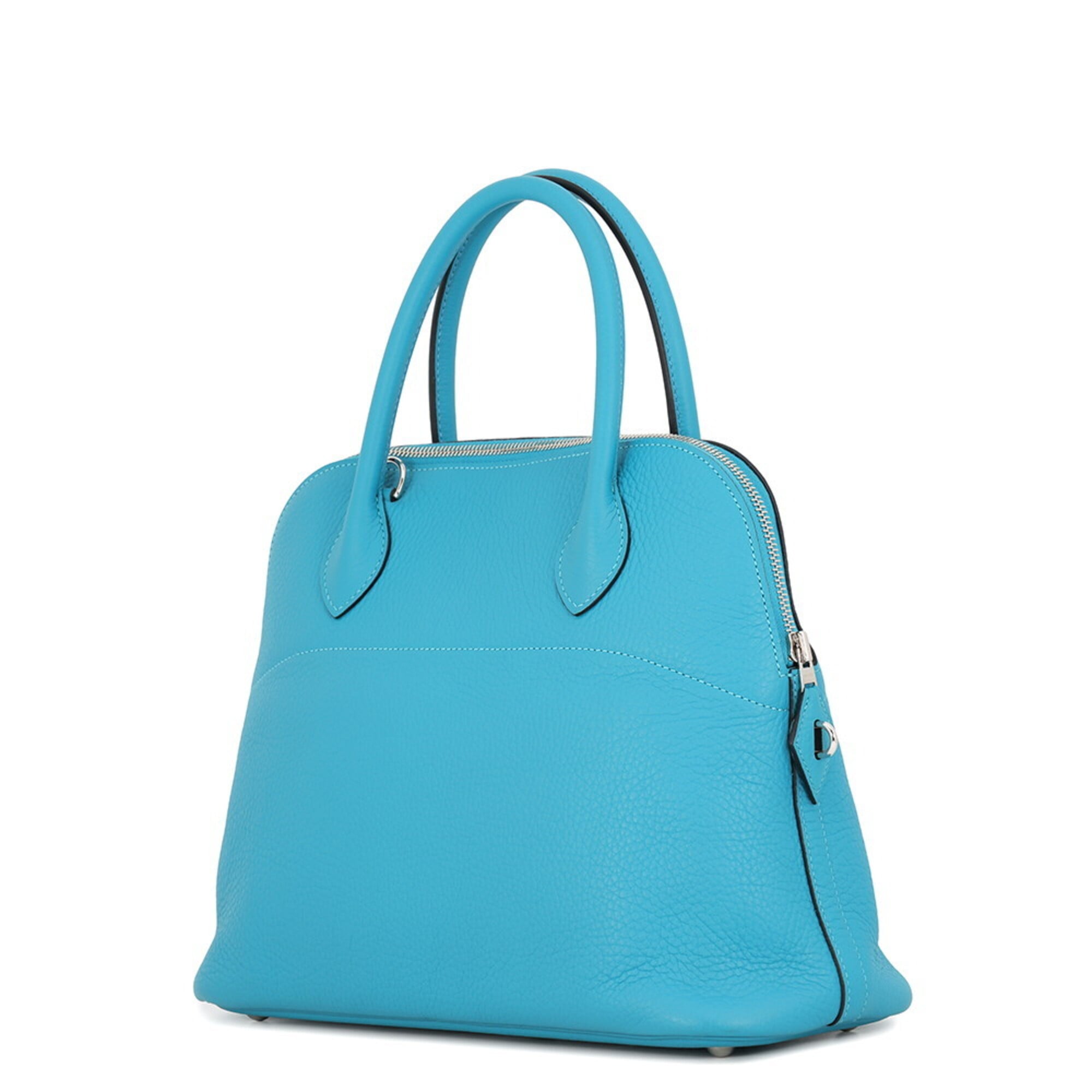 Hermes Bolide Turquoise Blue Taurillon Clemence Leather Handbag Shoulder Bag (Pre-Owned)