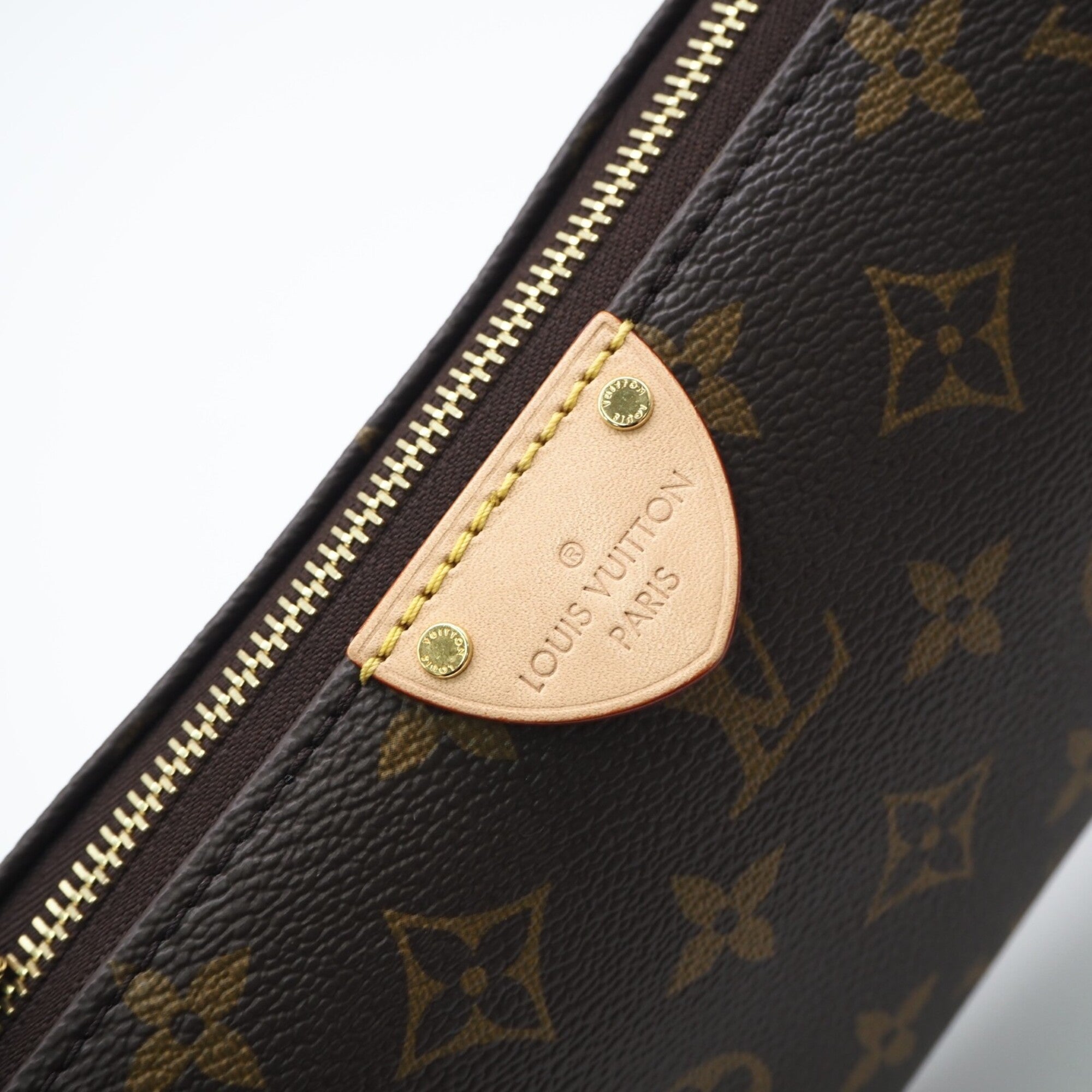 Louis Vuitton Beige Brown Monogram Monogram Handbag Pochette (Pre-Owned)