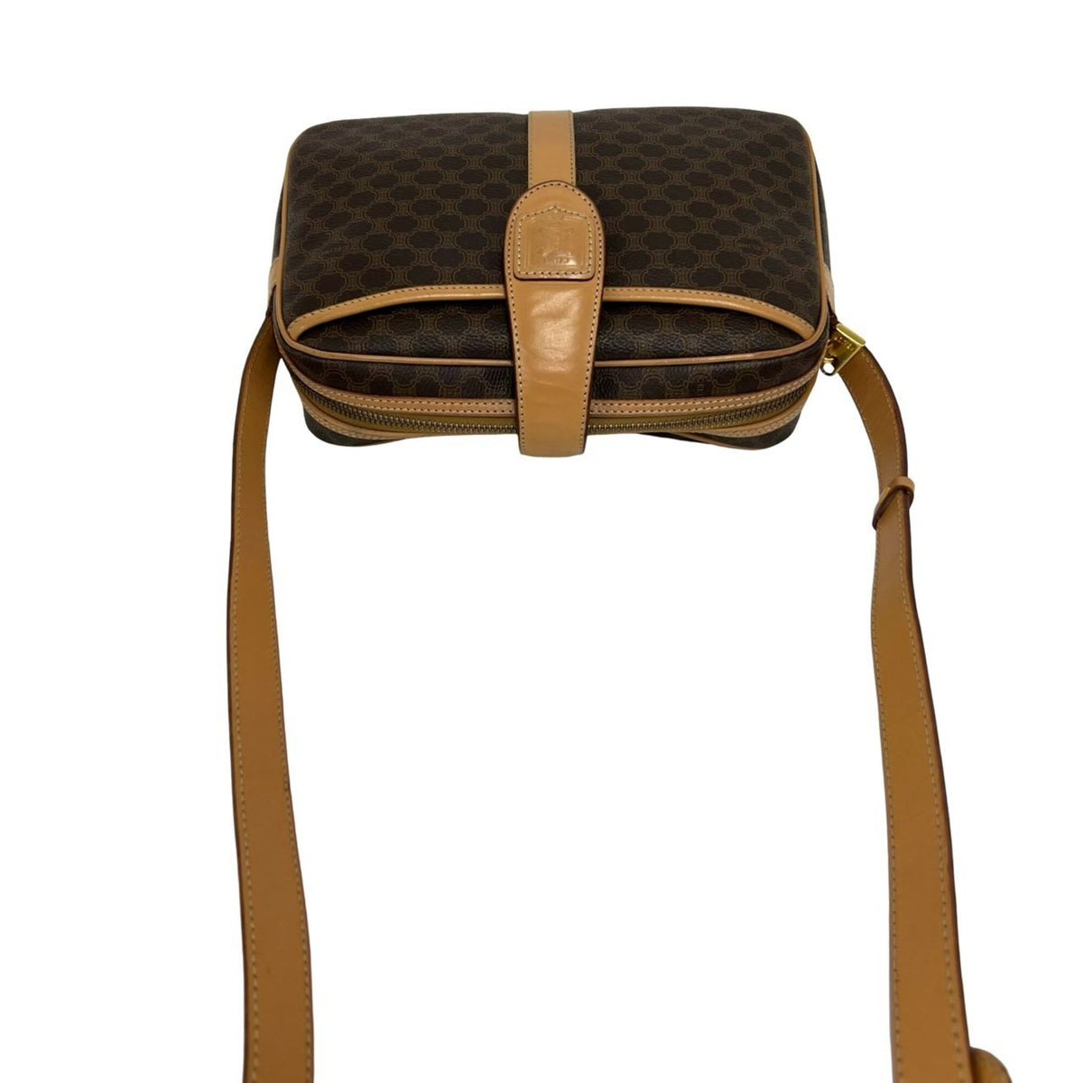 Celine Brown Leather Pvc Pochette Shoulder Bag (Pre-Owned)