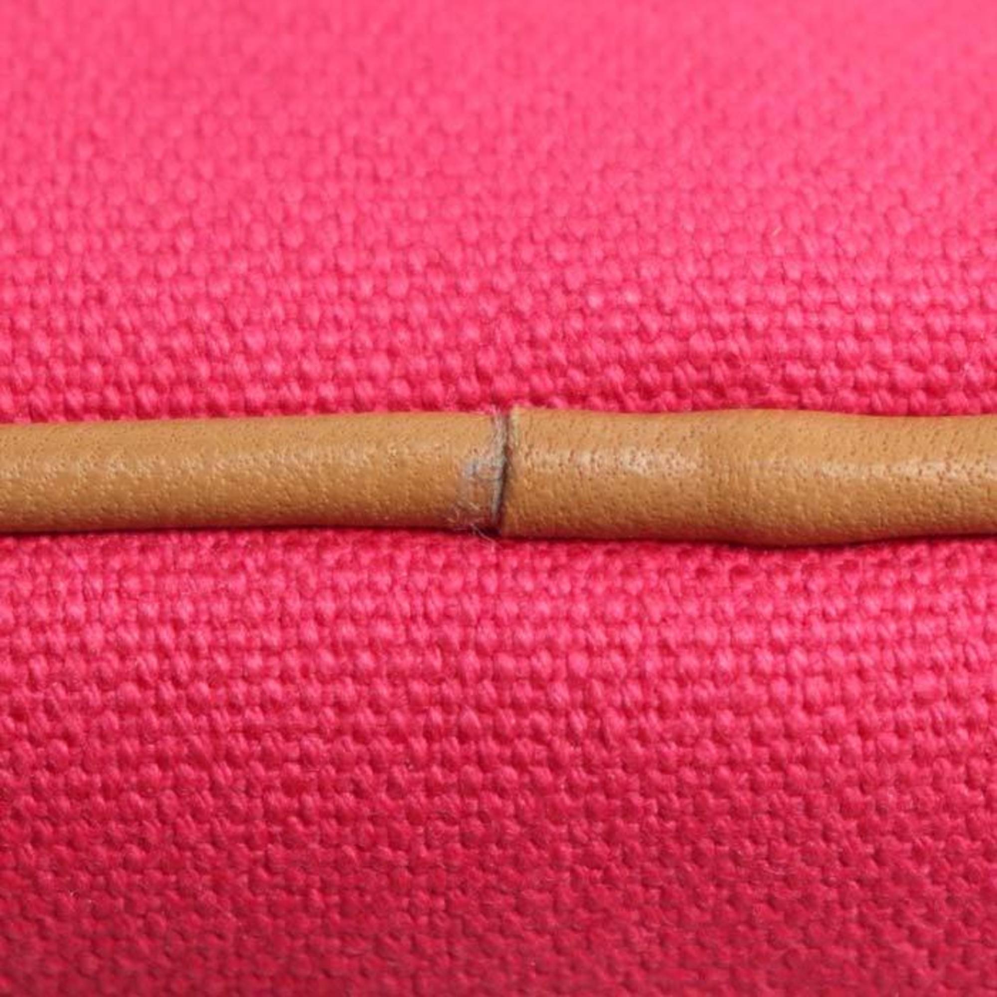 Hermes Pink Cotton Canvas Pouch (Pre-Owned)
