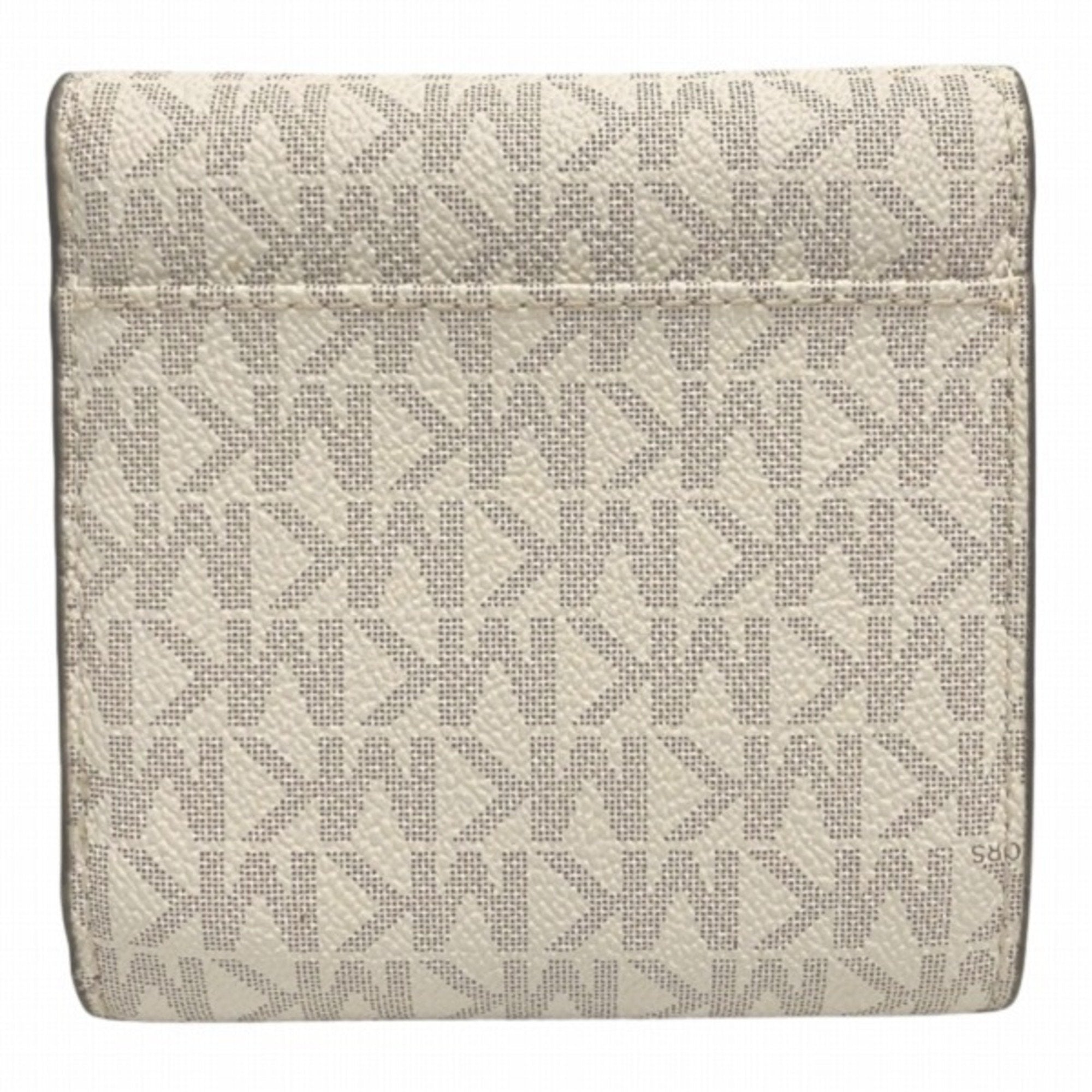 Michael Kors White Pvc Leather Wallet (Tri-Fold) (Pre-Owned)