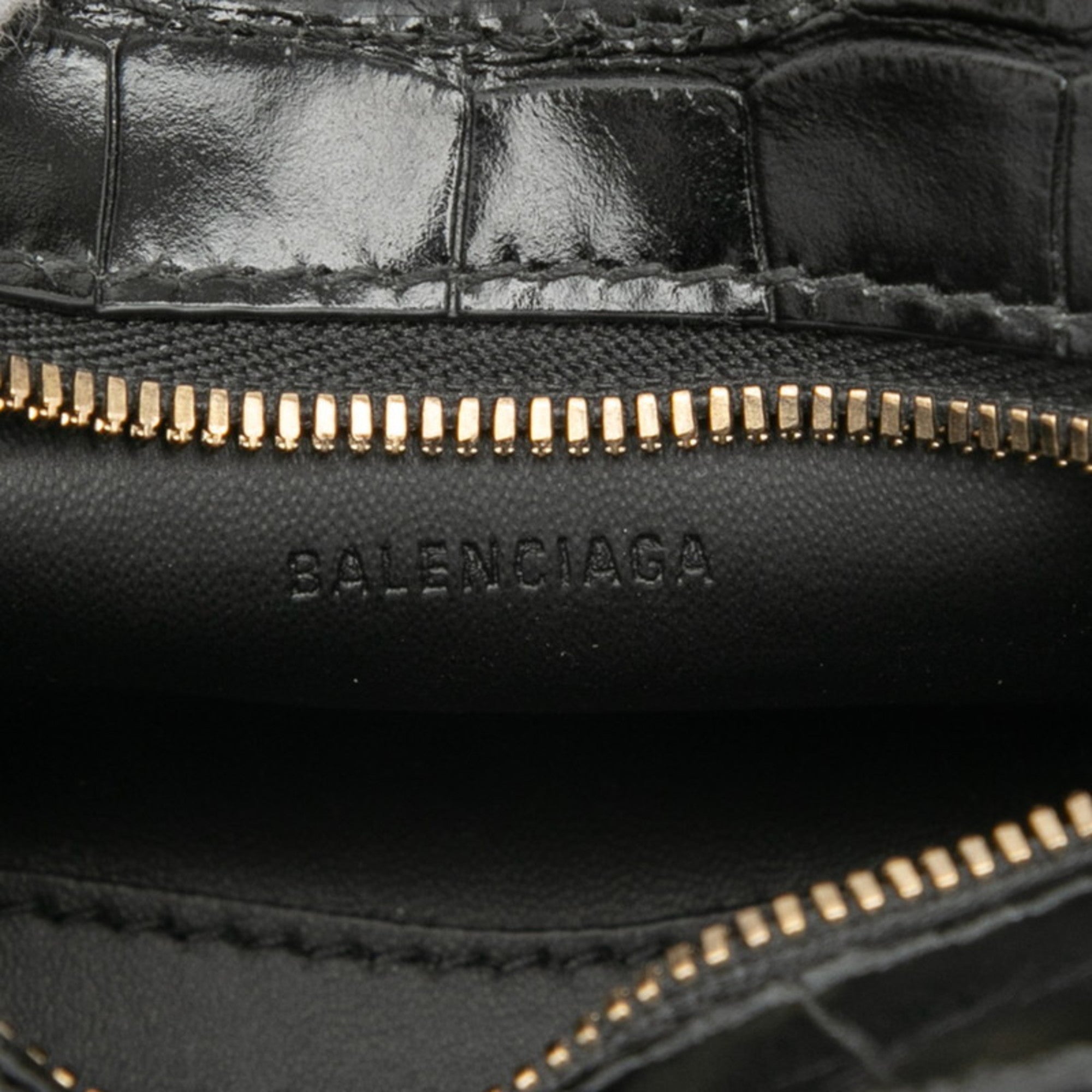 Balenciaga Black Leather Handbag Shoulder Bag (Pre-Owned)
